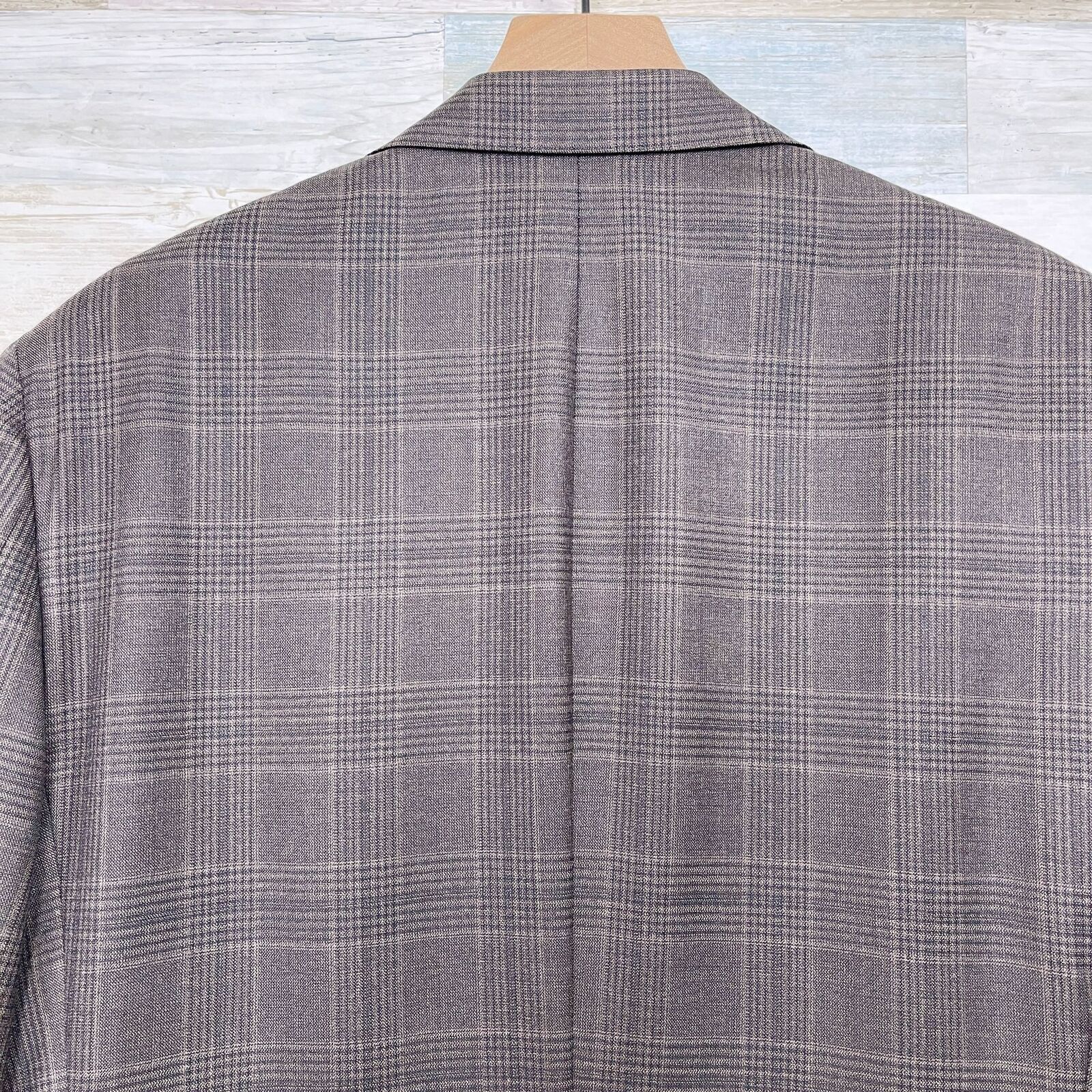 Hickey Freeman Hickey Freeman Plaid Sport Coat Brown Wool USA Mens 38 Size 38R - 6 Thumbnail