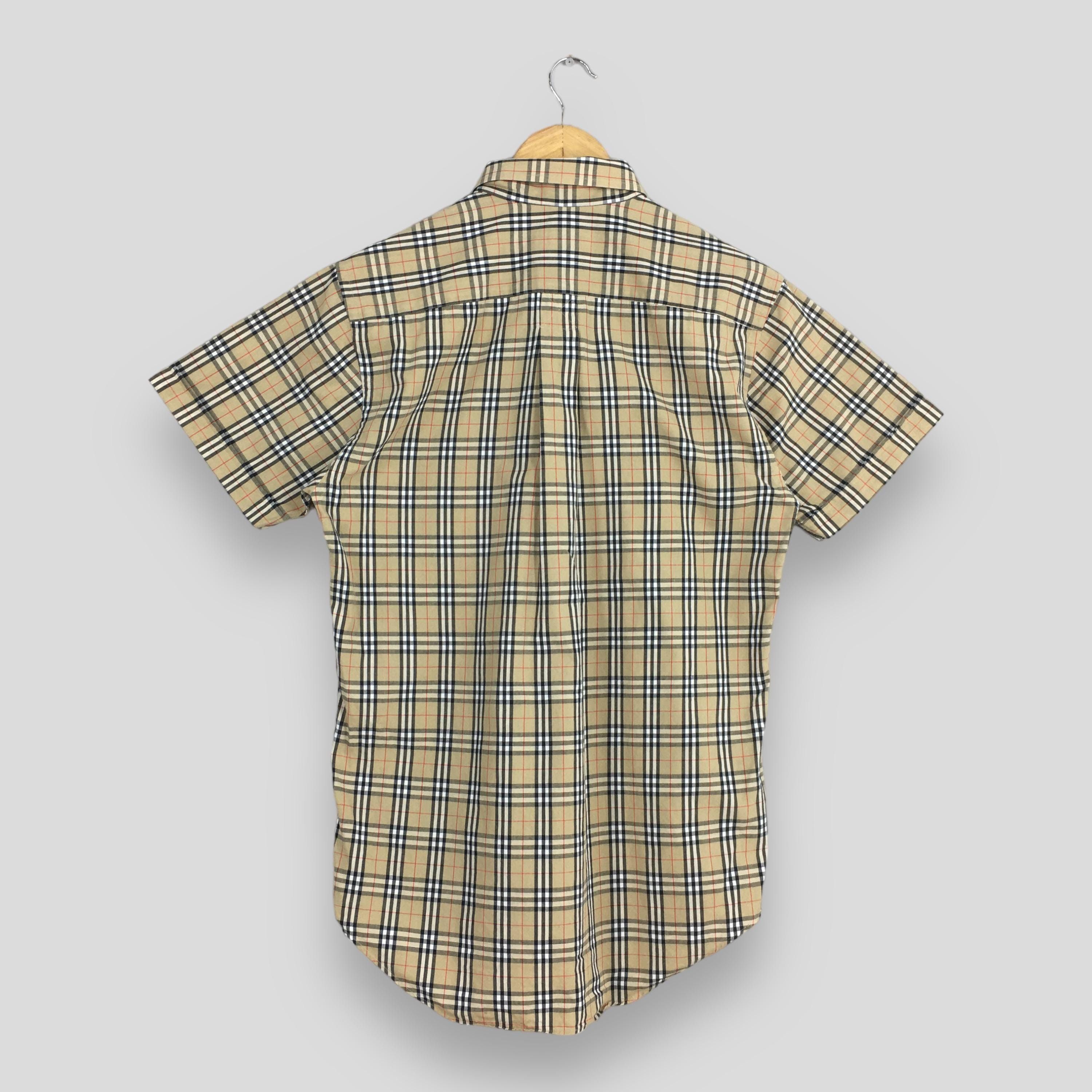 Burberry × Burberry Prorsum Vintage Burberrys Nova Check Brown Oxfords Shirt Small Size US S / EU 44-46 / 1 - 7 Thumbnail
