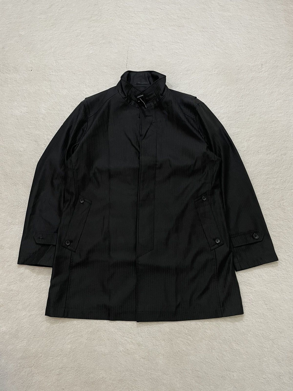 14th Addiction 2000s Japan Y’j Black Tech Mac Coat Hidden Placket LGB Y2K Size US L / EU 52-54 / 3 - 1 Thumbnail