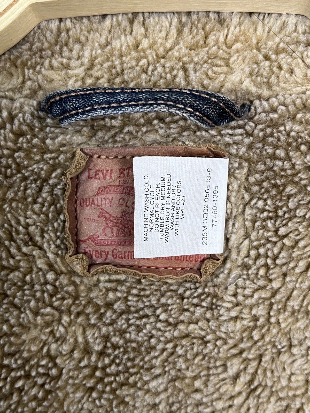Levi's × Levi's Vintage Clothing Levis Denim Jacket Mandarin Collar Sherpa Lined Size M / US 6-8 / IT 42-44 - 11 Thumbnail