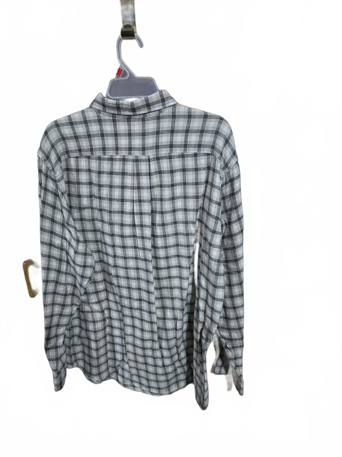 Croft & Barrow Brown & Navy Plaid Flannel Shirt Long Sleeve Pocket Size LT Size US L / EU 52-54 / 3 - 2 Thumbnail