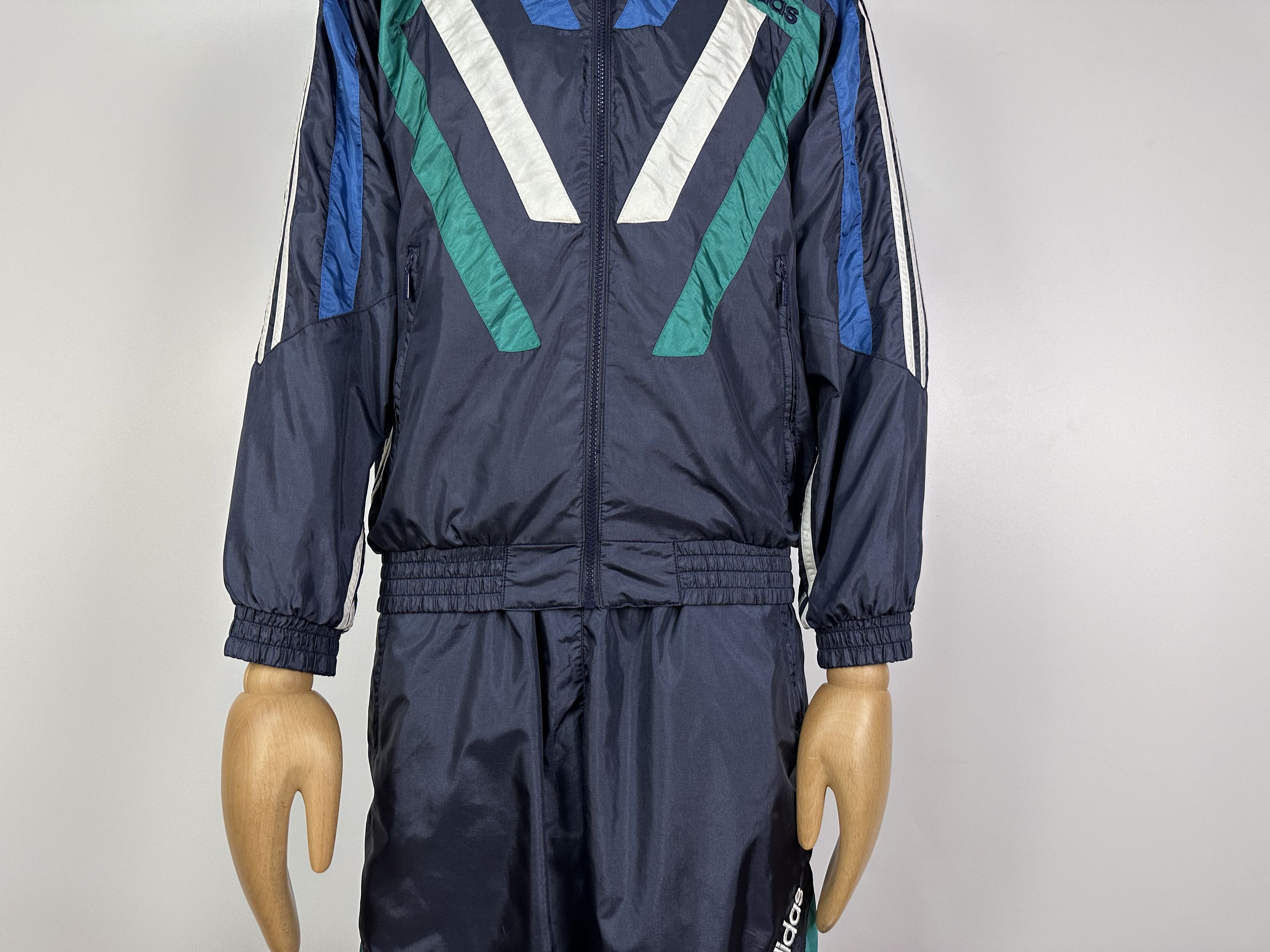 Vintage Adidas Nylon Track Suit Jacket Pants 90's Size S