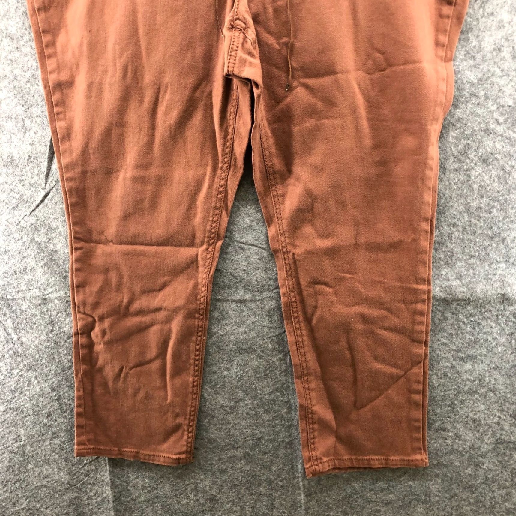Vintage VINTAGE Vanilla Star Plus Size 20 Brown Crop Skinny Chino Pants Lace Up Bohemian Womens Size 42" / US 20 - 5 Thumbnail