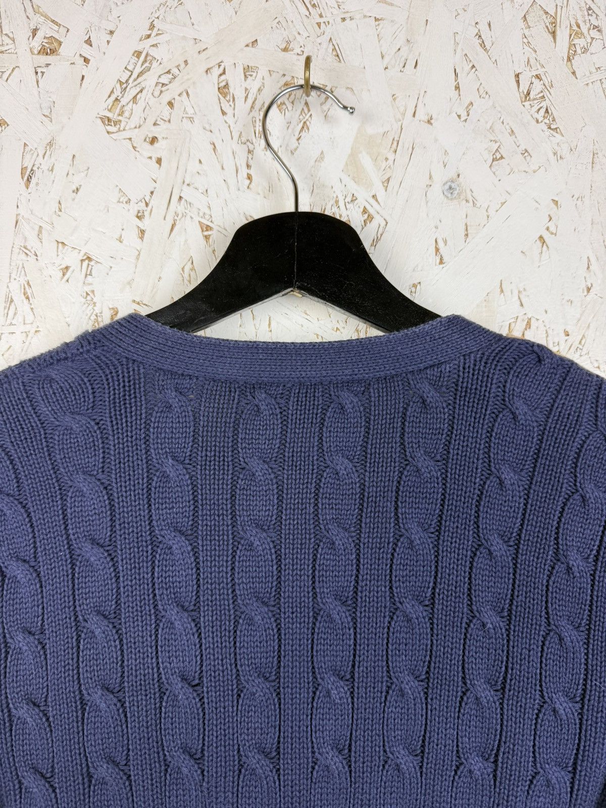 Polo Ralph Lauren Polo Ralph Lauren Cotton Cable Knit Cardigan Sweater Blue M Size US M / EU 48-50 / 2 - 6 Thumbnail