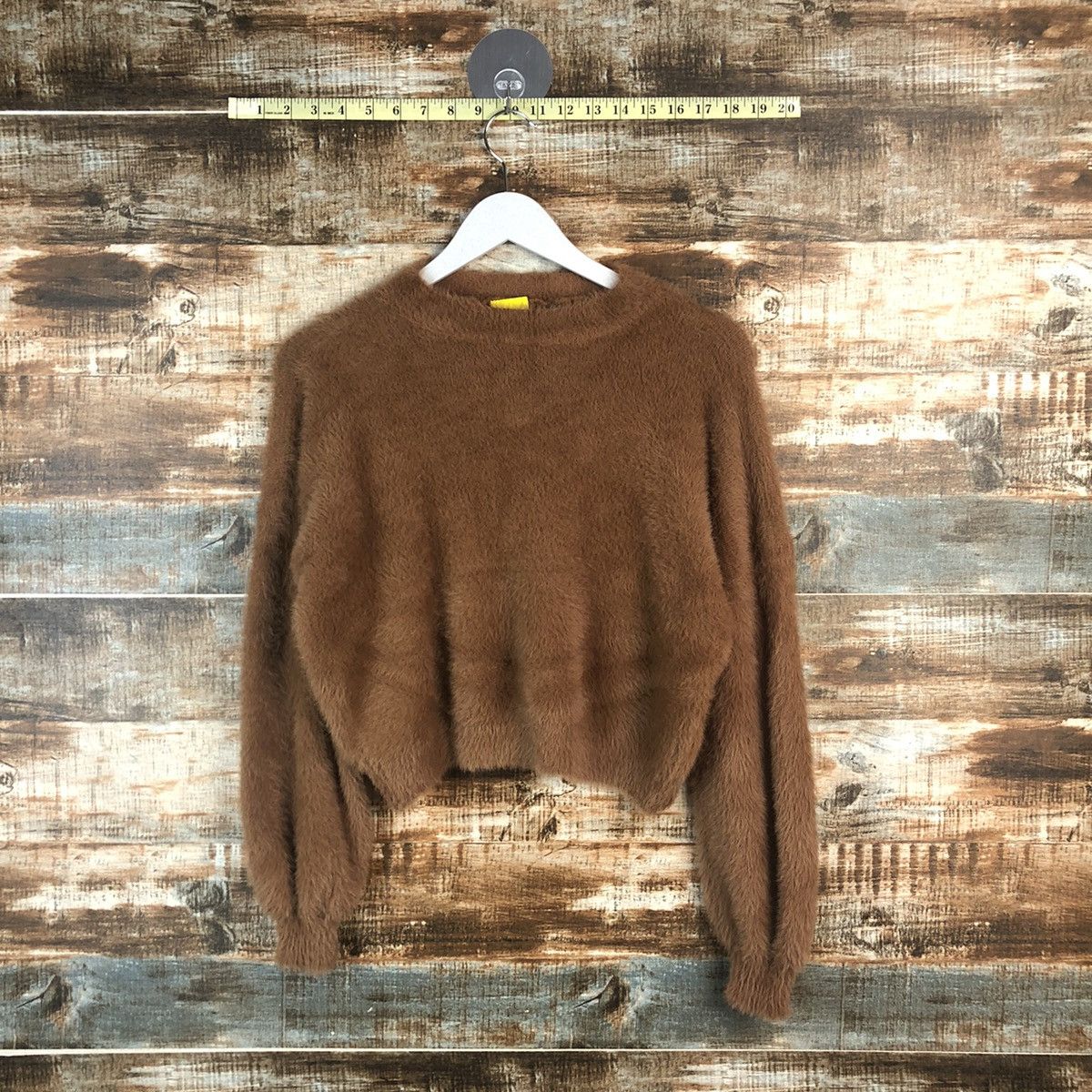 Japanese Brand DL Gorge Brown Mohair shaggy Knitwear #C313 Size S / US 4 / IT 40 - 1 Thumbnail