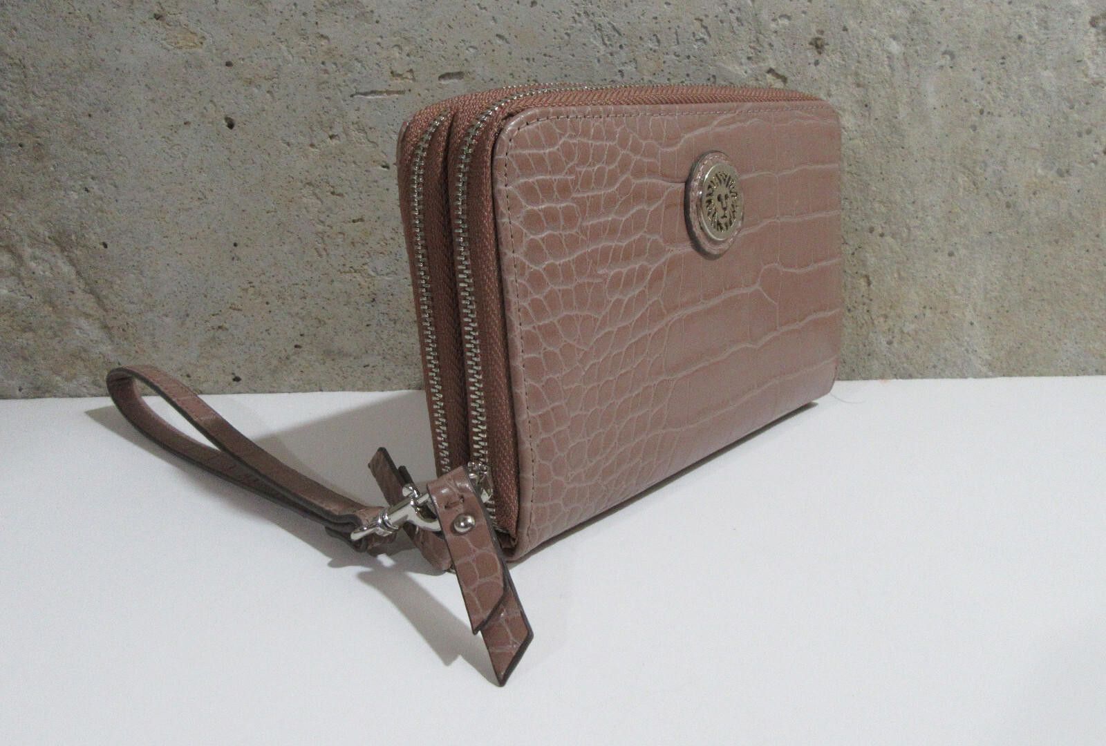 Designer Anne Klein Double Zip Around Wallet Croco Tan Size ONE SIZE - 3 Thumbnail