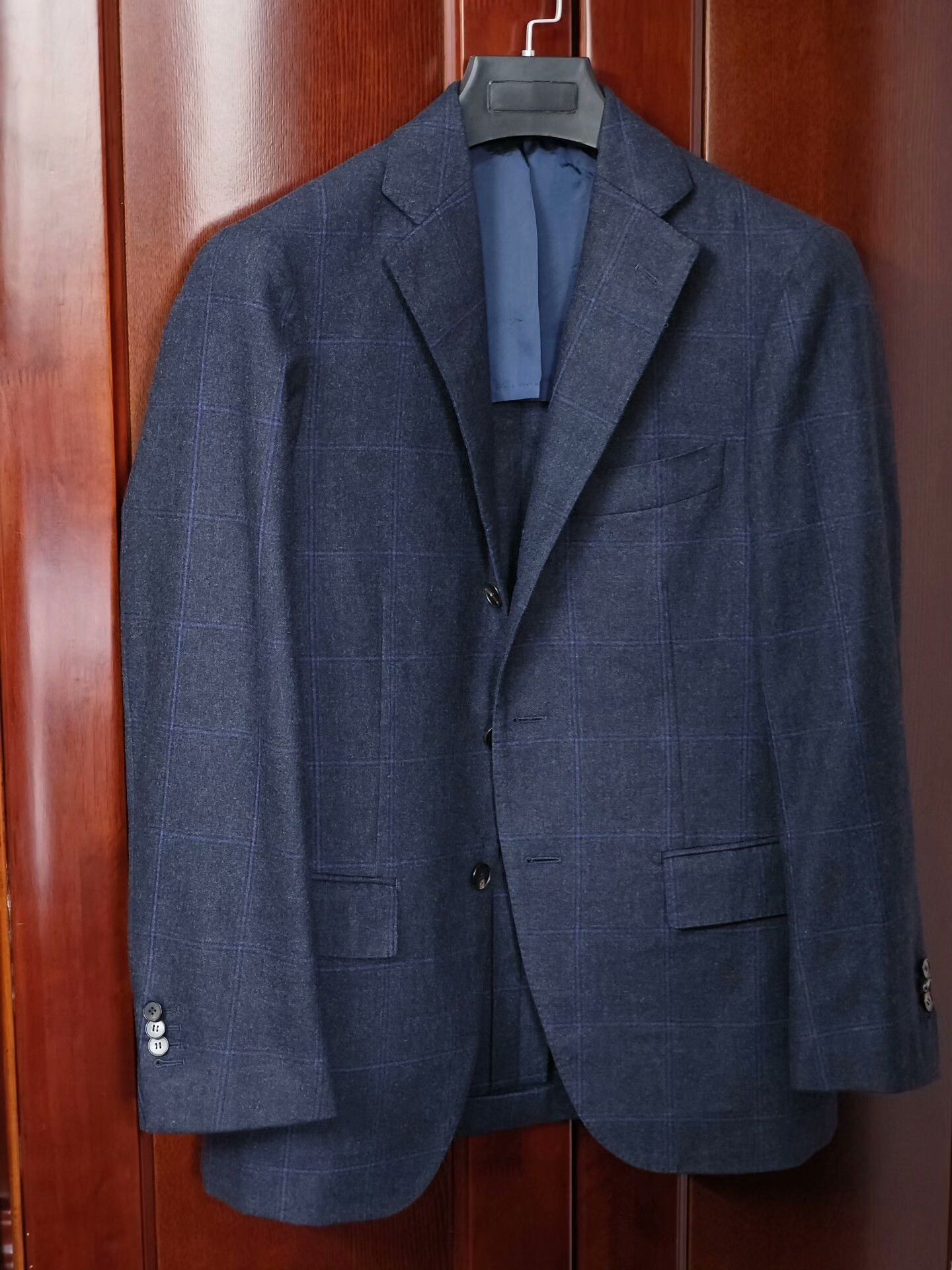 Luciano Barbera Carlo Barbera Wool Flannel Suit Jacket Size US S / EU 44-46 / 1 - 1 Thumbnail