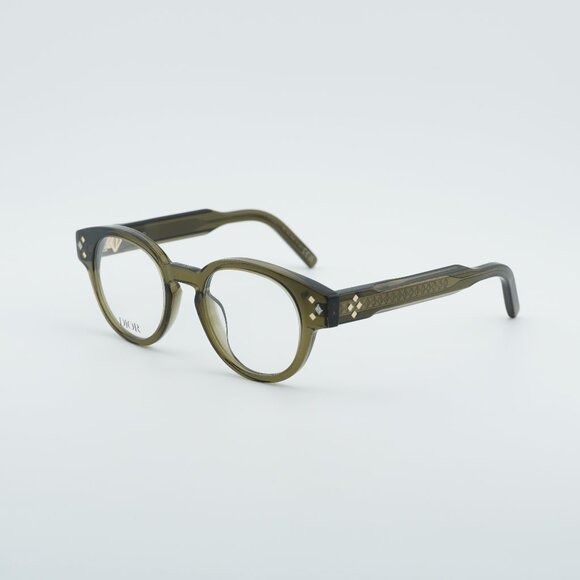 Dior Dior CD DIAMONDO R1I 5500 Eyeglasses Green 48mm Round Frame Size ONE SIZE - 1 Thumbnail