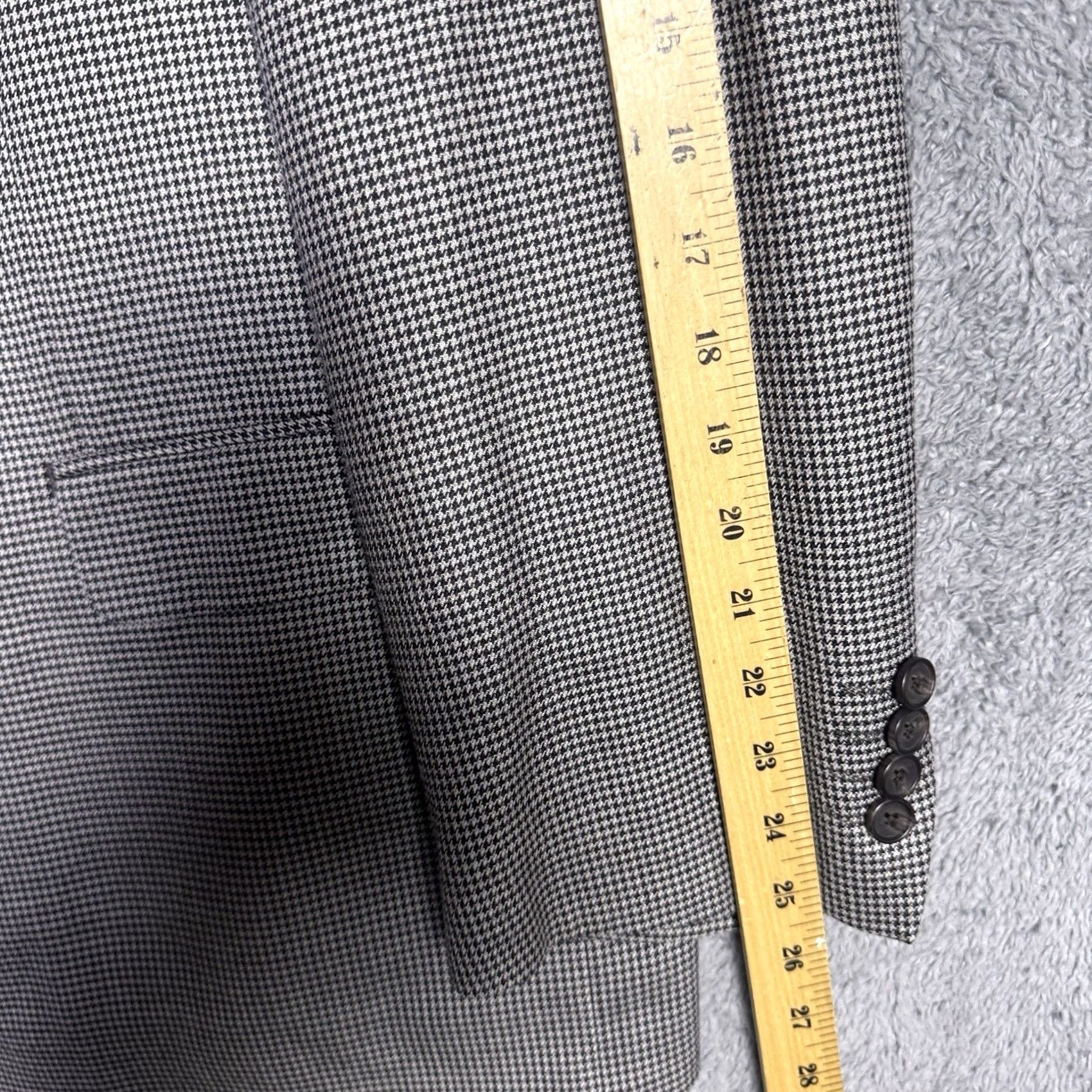 Ralph Lauren Ralph Lauren Blazer Men 50R Silk Wool Houndstooth Sport Coat Suit Jacket – 80s/90s Style Size 50R - 6 Thumbnail