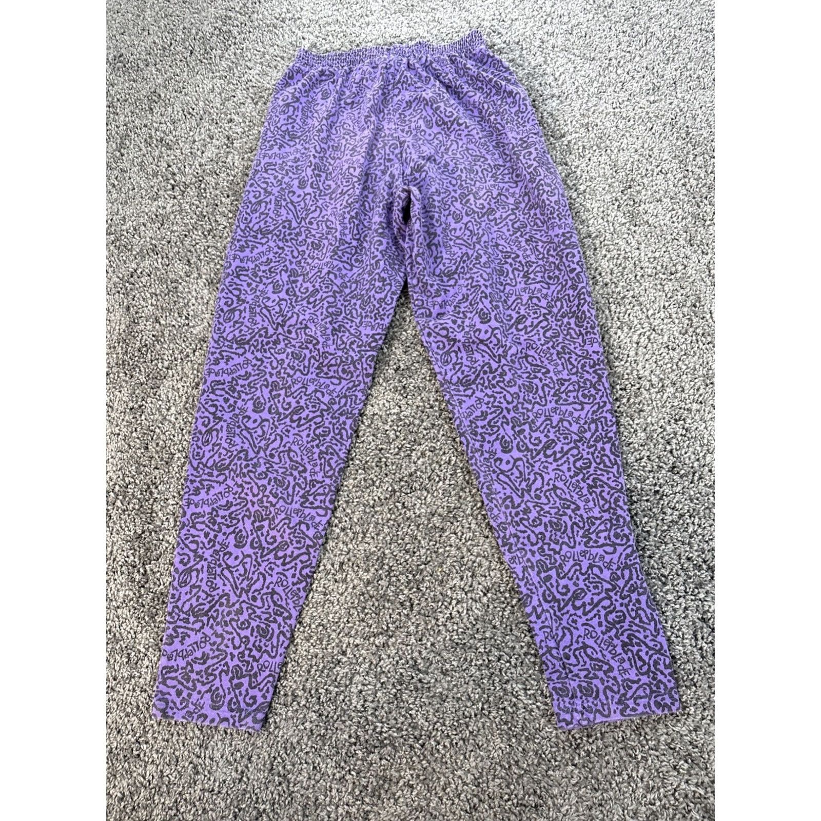 Vintage VINTAGE Blade Gear Pants Women L Purple Tapered High Rise Pleat & Taper All Over 80s High Rise Womens (Inseam 32) Size 36" / US 14 / IT 50 - 6 Thumbnail