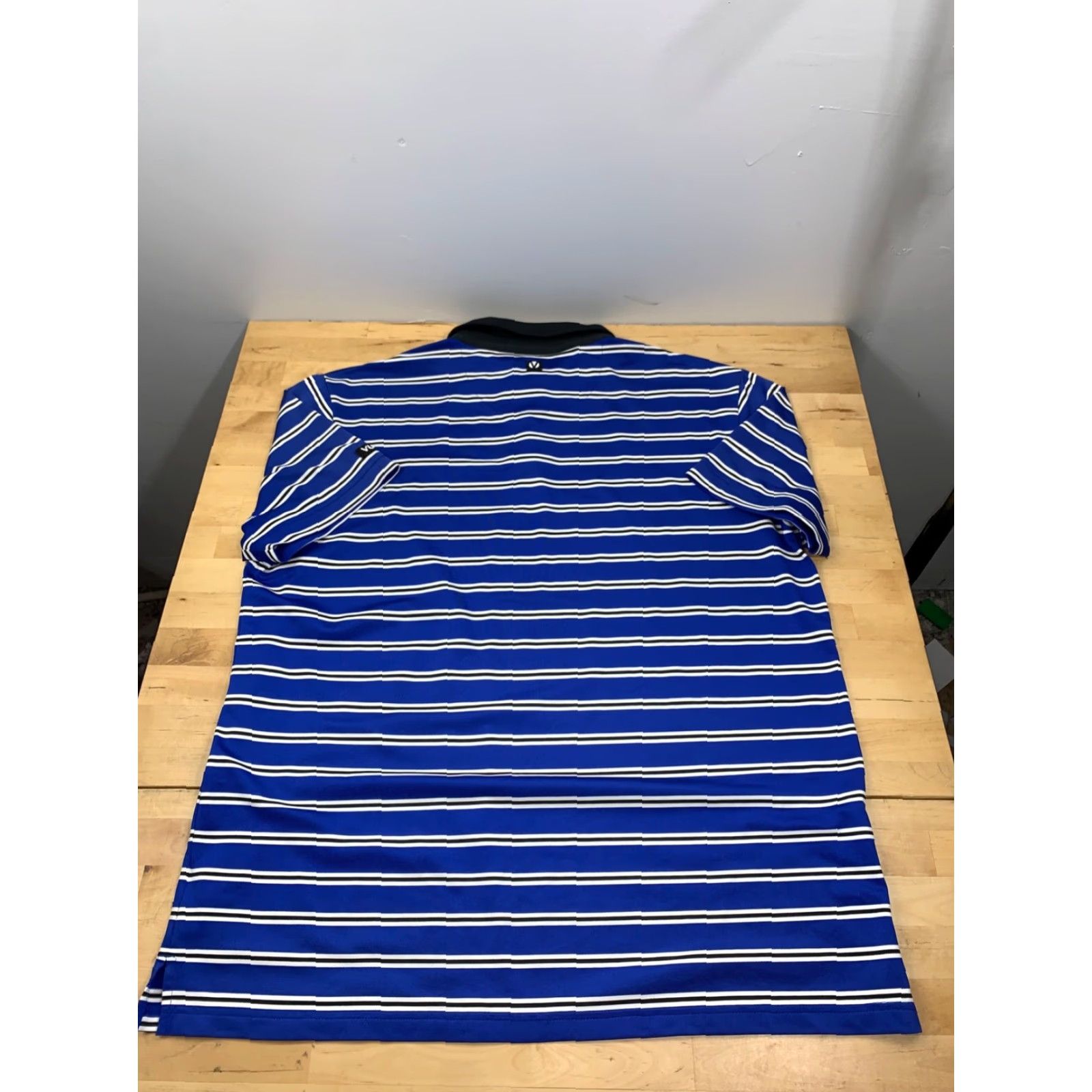 Vintage VUGA Polo Shirt Mens XL Striped Blue Golf Casual Short Sleeve 5096 Size US XL / EU 56 / 4 - 2 Thumbnail