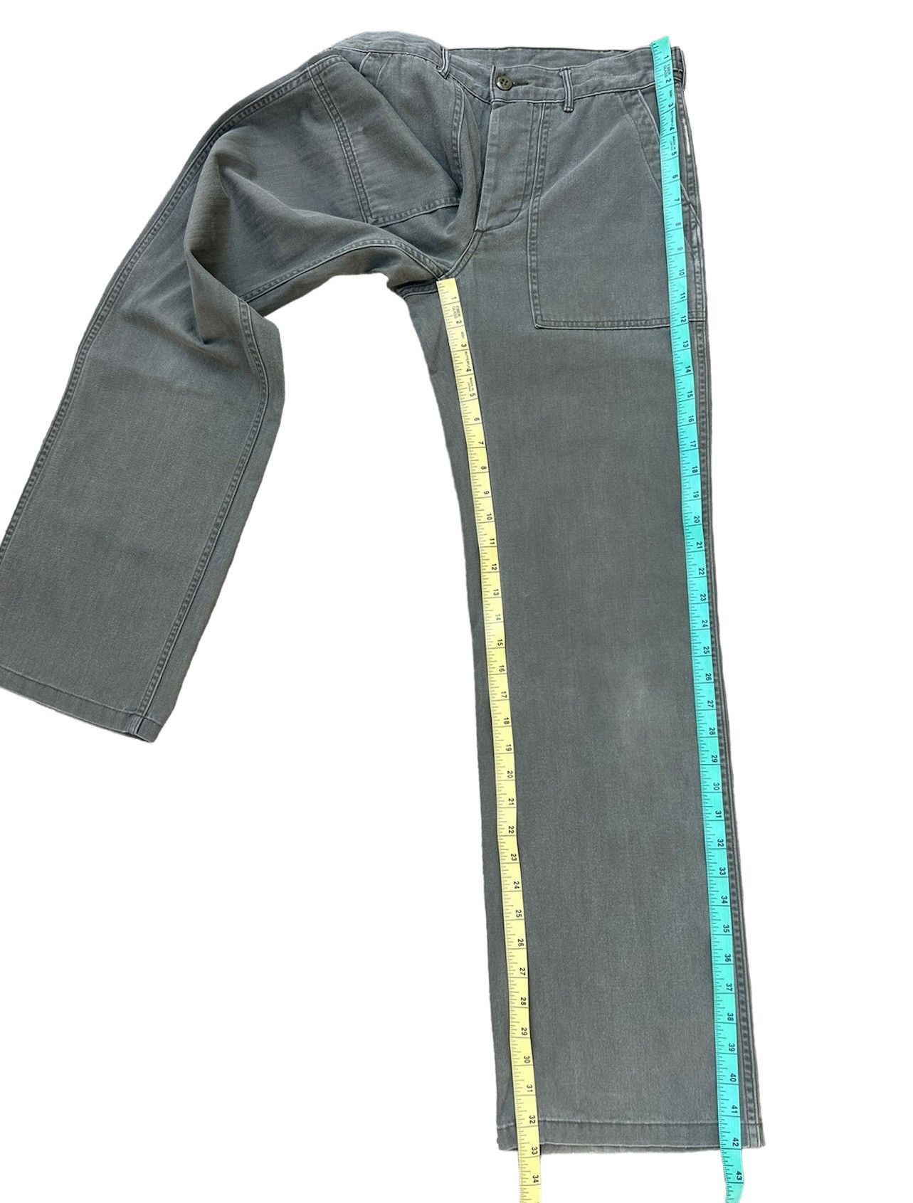 Denime × Vintage Vintage DENIME Japan Hbt Striped Fatigue Pant Size US 31 - 5 Thumbnail