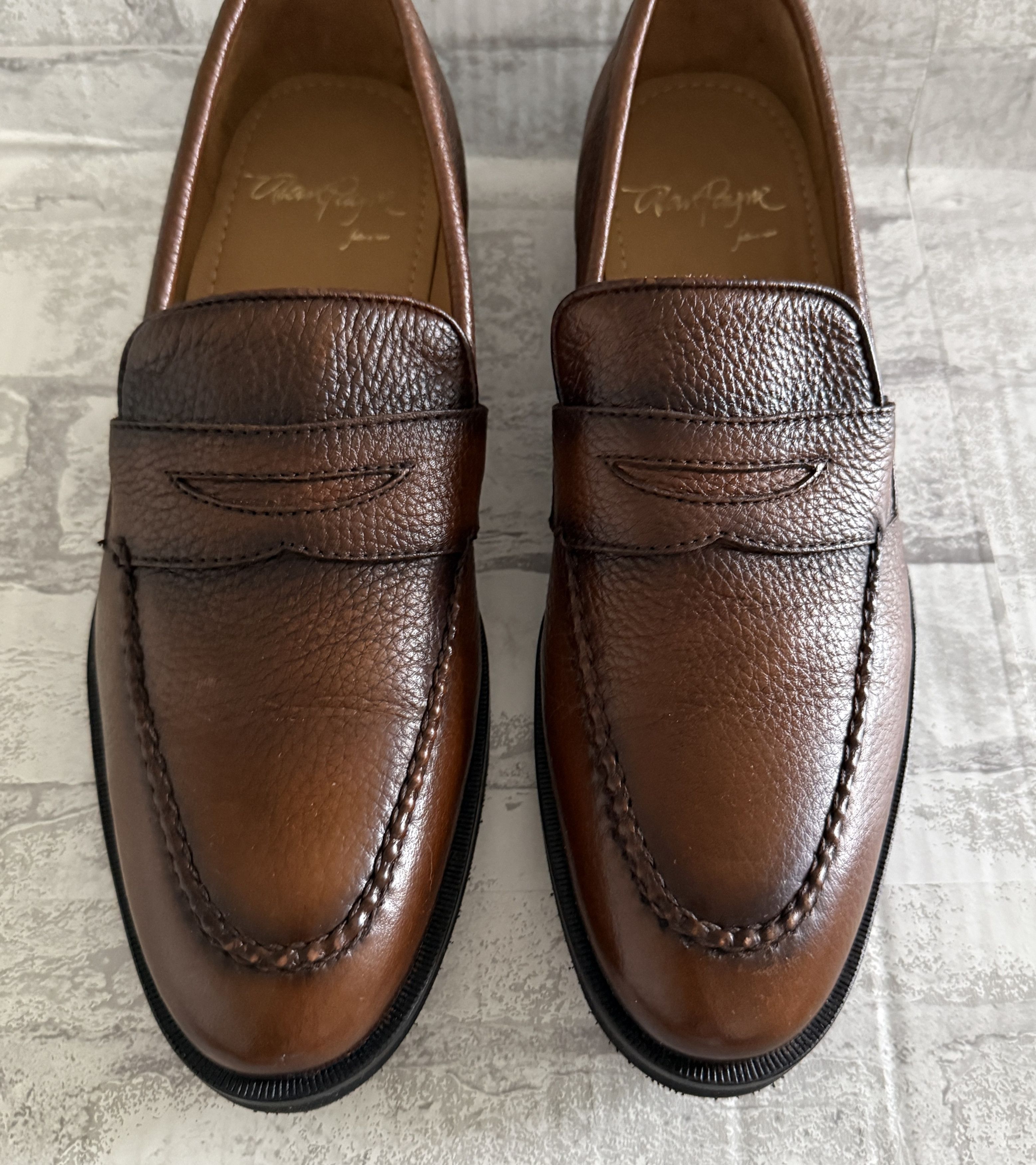 Alan Paine Alan Payne Cole Deerskin Stitched Comfort Men Penny Loafer 9 Size US 9 / EU 42 - 2 Thumbnail