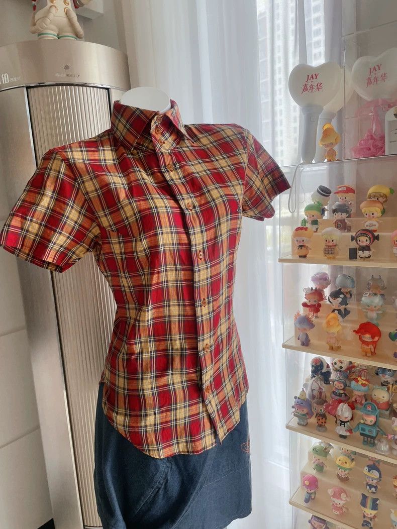Vivienne Westwood Vivienne Westwood Checkered Embroidered Shirt - dmc Size US M / EU 48-50 / 2 - 1 Thumbnail