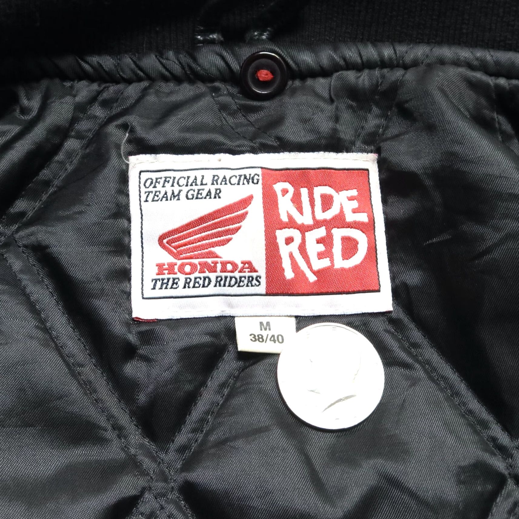 Honda VINTAGE Honda Racing Red Riders Wool Leather Varsity Jacket 90s Size US M / EU 48-50 / 2 - 6 Thumbnail