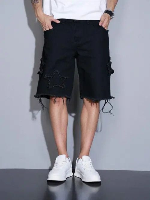 Japanese Brand Tomoko x Kudou Shorts Drip Washed Distressed Denim Size US 32 / EU 48 - 7 Thumbnail