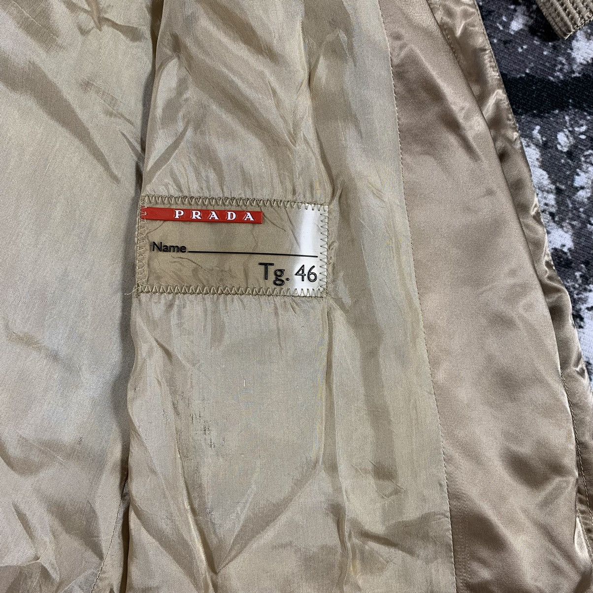 Prada 🔥RARE🔥Prada Gold Nylon Zip Jacket Coat Womens Vintage Size M / US 6-8 / IT 42-44 - 12 Thumbnail