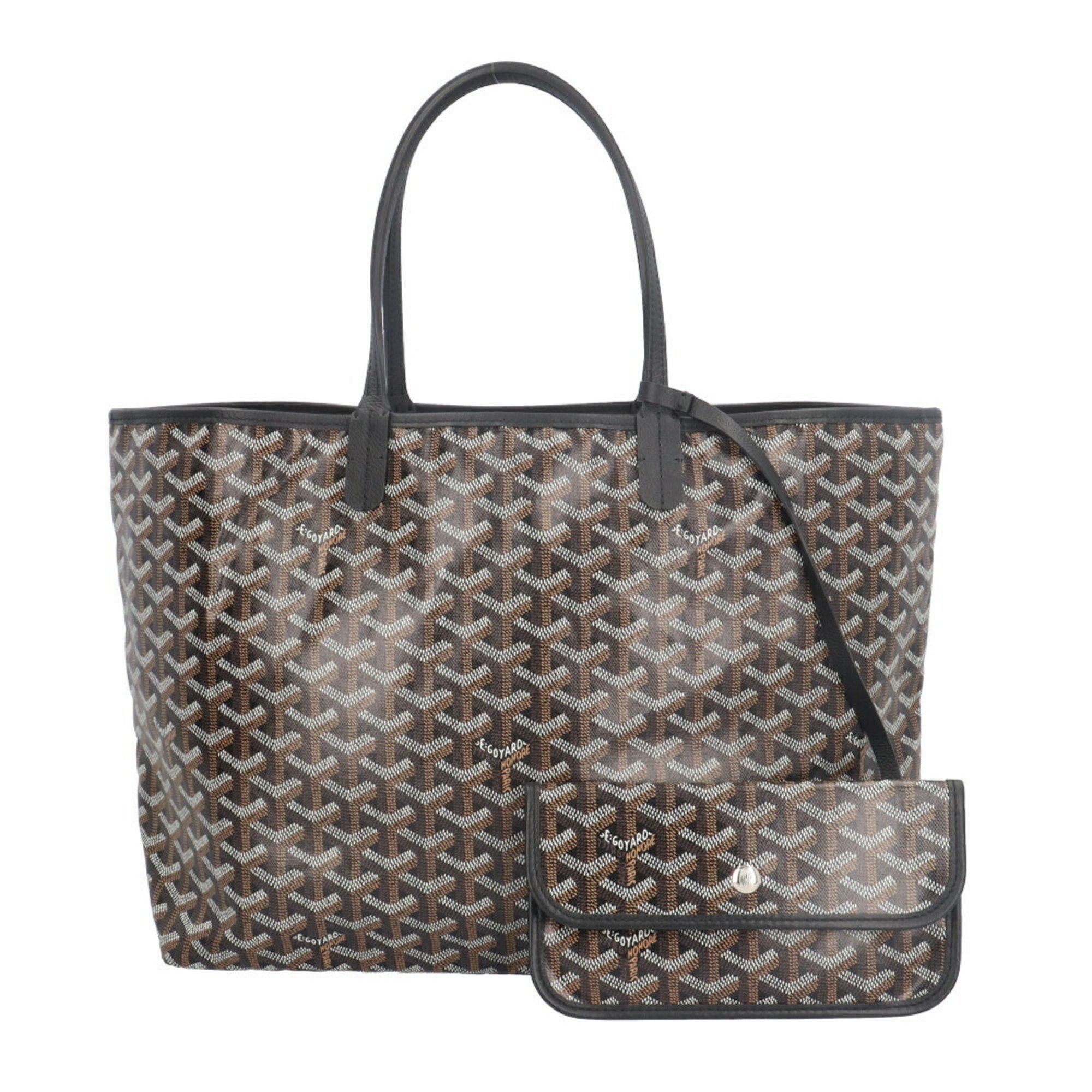 Goyard Saint Louis PM Tote Bag PVC Coated Canvas Black Unisex