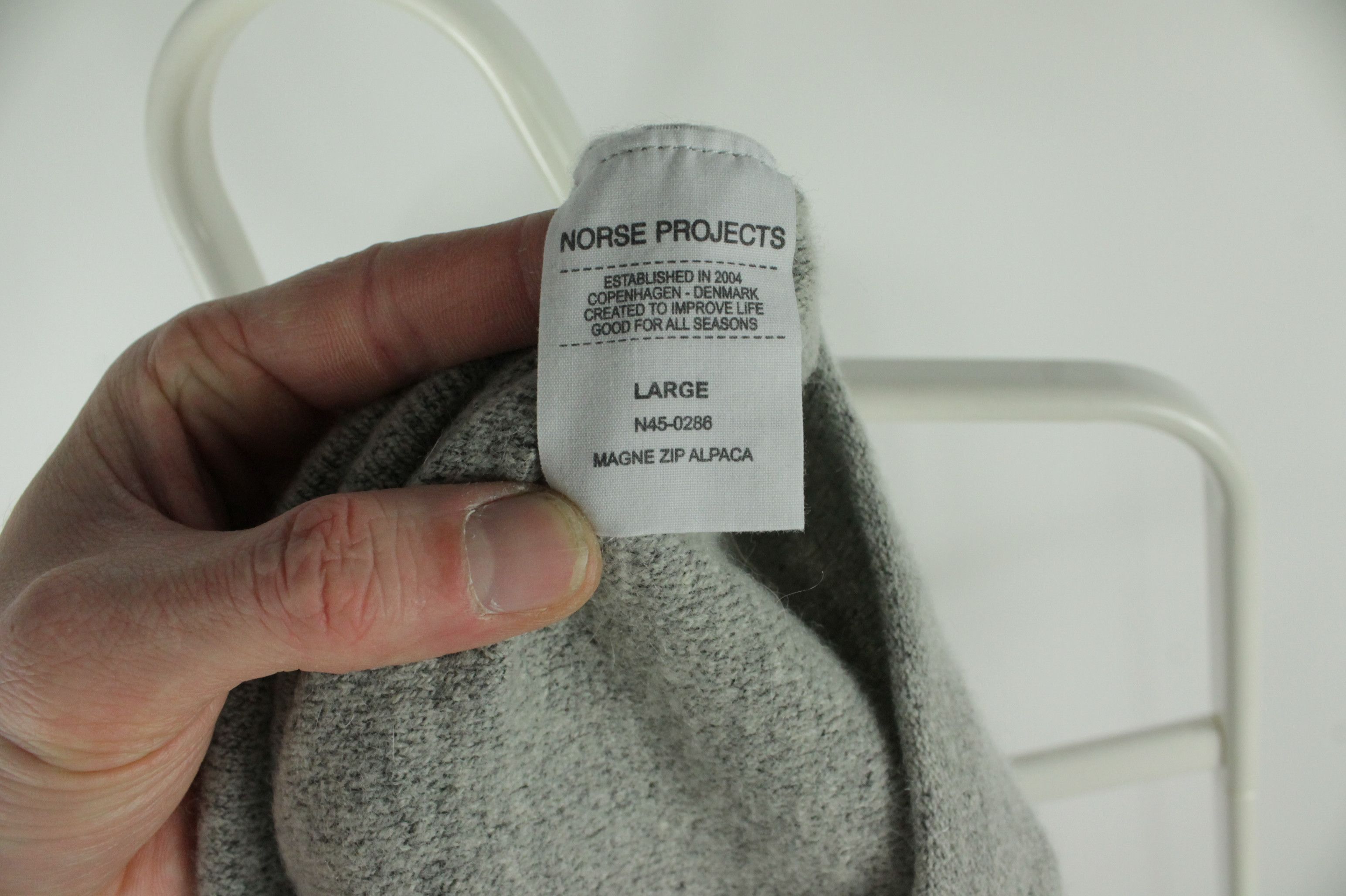 Norse Projects Norse Projects Magne Zip Alpaca Blend Knit Jacket Size US L / EU 52-54 / 3 - 7 Thumbnail