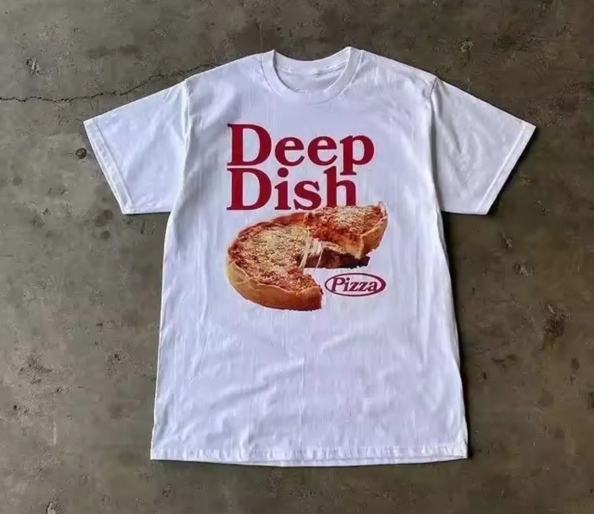 Other Retro Harajuku Vintage Delicious Pizza Graphic White T-Shirt Size US M / EU 48-50 / 2 - 1 Thumbnail