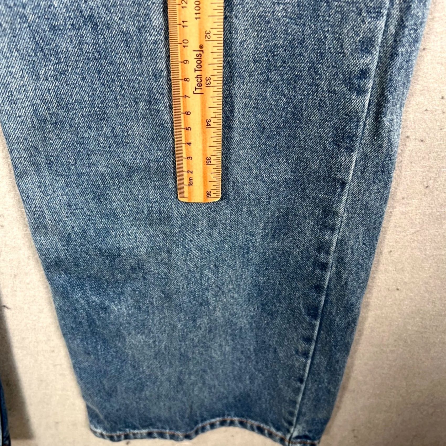 Vintage Acsense Studio Womens Size XL High-Waisted Blue Denim Jeans Straight Leg Size 40" / US 18 - 6 Thumbnail