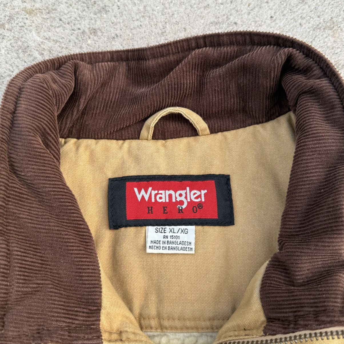 Wrangler Wrangler Hero Canvas Vest Brown Corduroy Trim Sherpa Lining Size US XL / EU 56 / 4 - 3 Thumbnail