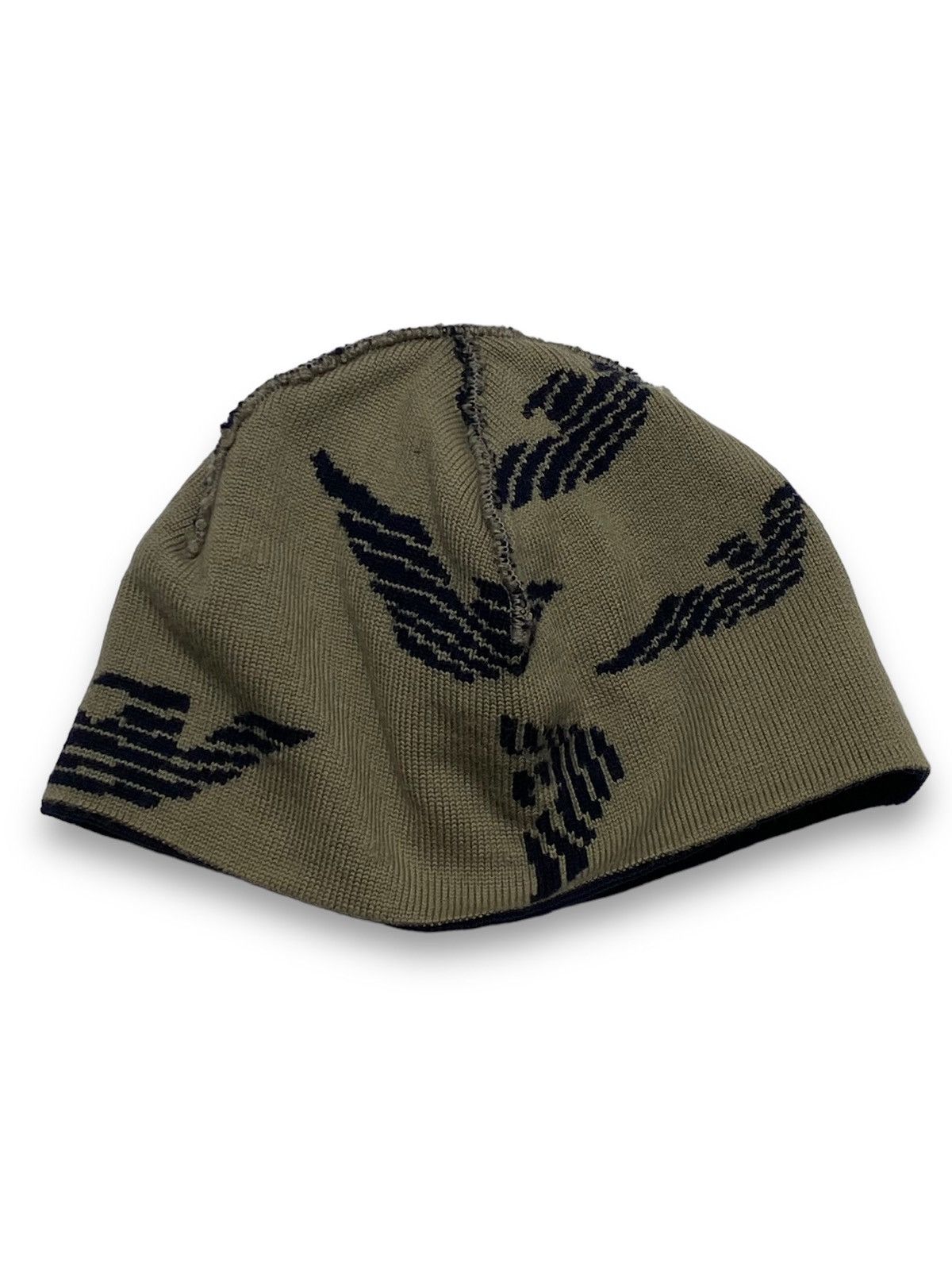 Armani Vintage ARMANI Reversible Hat Monogram Overprint Pattern Size ONE SIZE - 3 Thumbnail