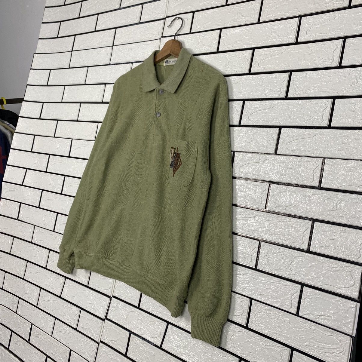 Issey Miyake 📌Vintage Collar Sweatshirt Lindbergh Big Logo Size US L / EU 52-54 / 3 - 3 Thumbnail