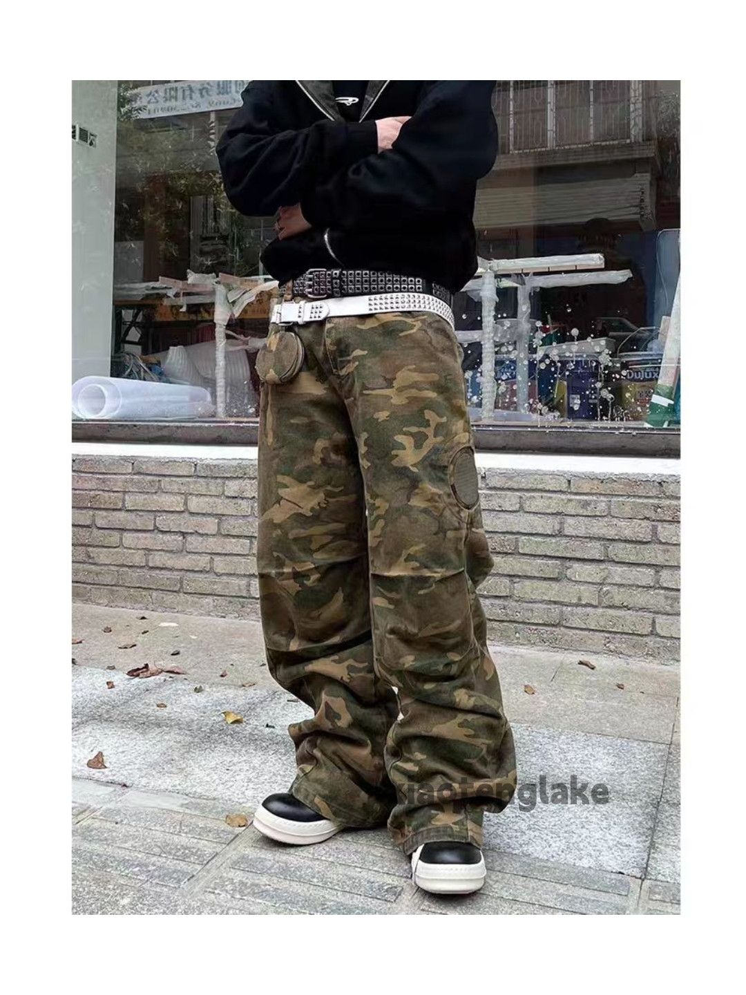Designer × Japanese Brand × Vintage utility washed faded loose baggy camo cargo pants Size US 32 / EU 48 - 1 Thumbnail