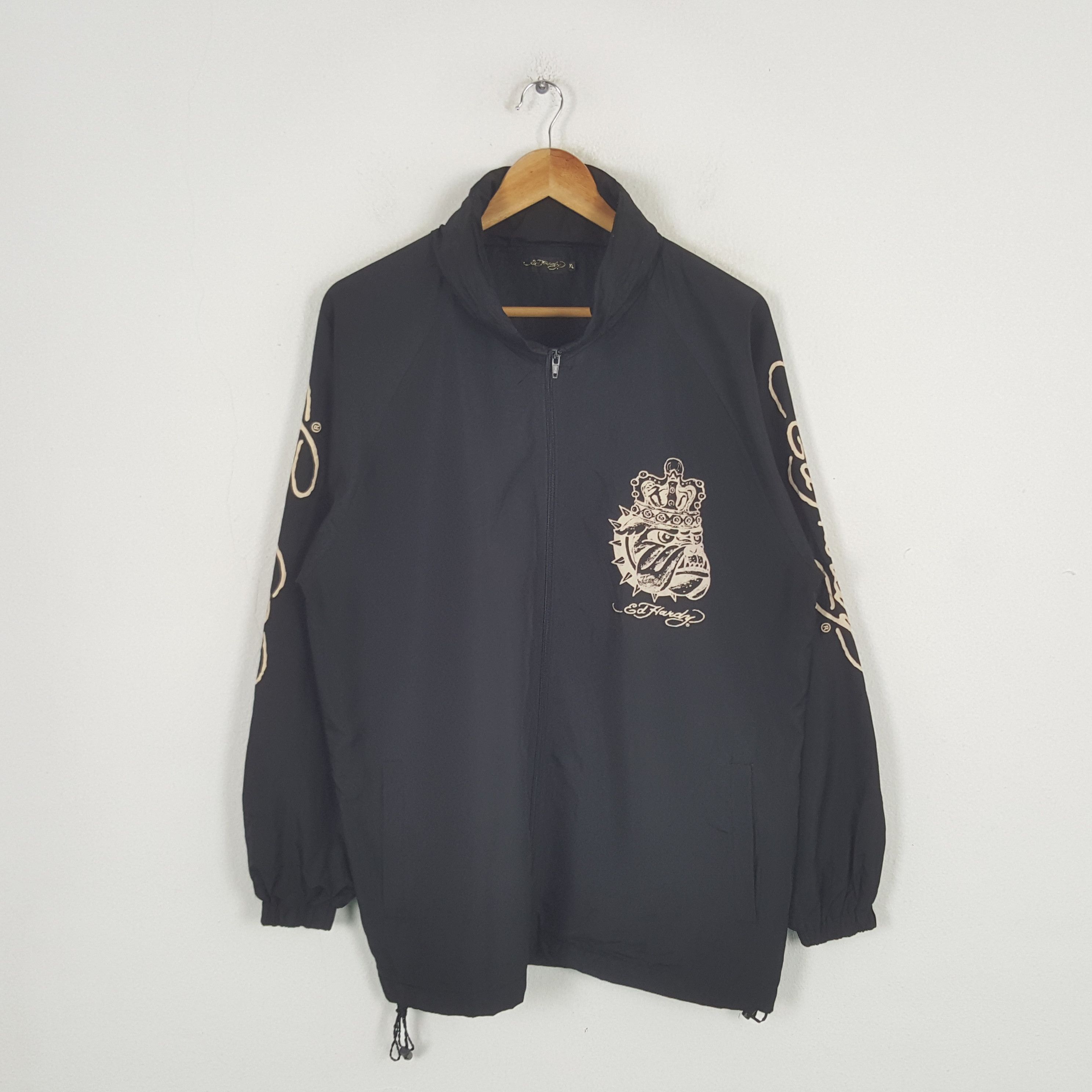 Christian Audigier × Ed Hardy × Vintage Vintage Ed Hardy by Christian Audiger Windbreaker Jacket Size US L / EU 52-54 / 3 - 3 Thumbnail