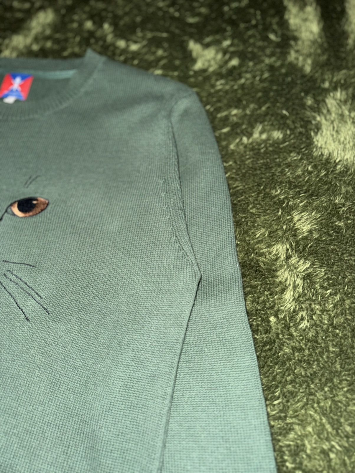 Opening Ceremony [M] Opening Ceremony Cat Embroidery Knit Green Size US M / EU 48-50 / 2 - 4 Thumbnail