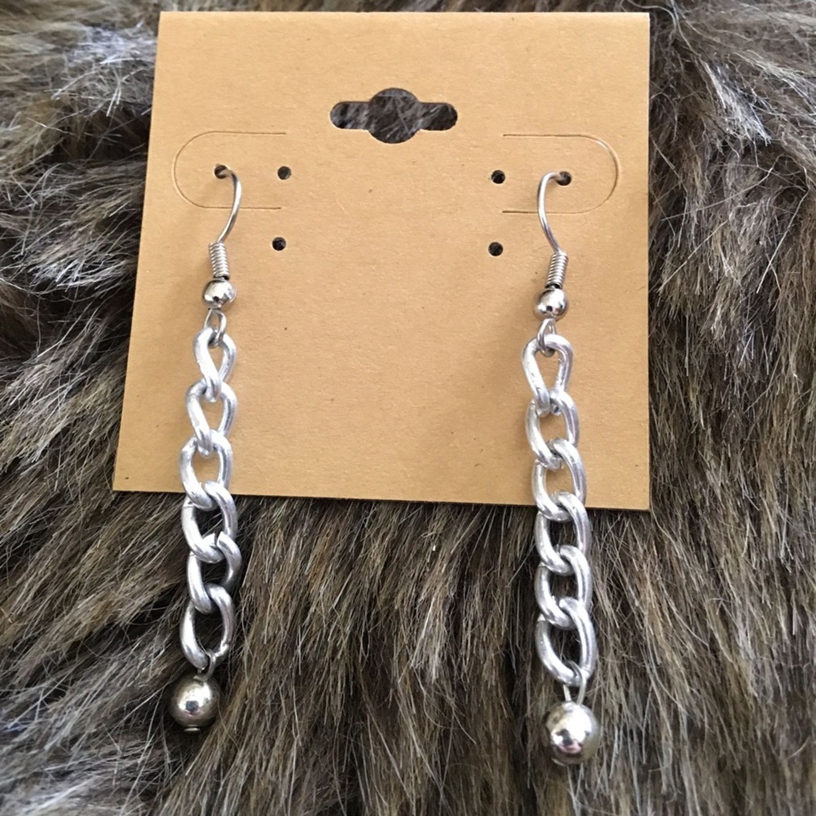 Vintage Vintage repurpose silver chain dangle earrings Size ONE SIZE - 2 Thumbnail