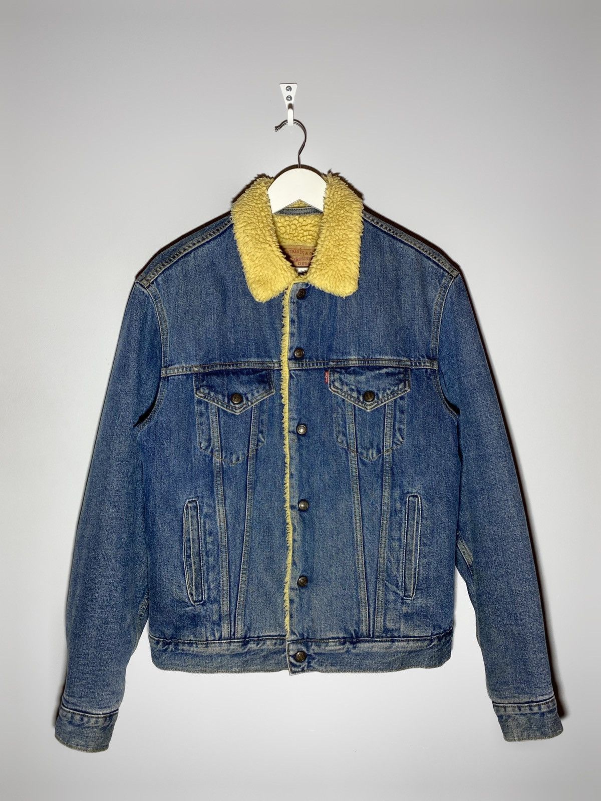 Levi's Crazy Vintage 90s Levi’s Denim Sherpa Lined Jeans Jacket Size US M / EU 48-50 / 2 - 1 Thumbnail