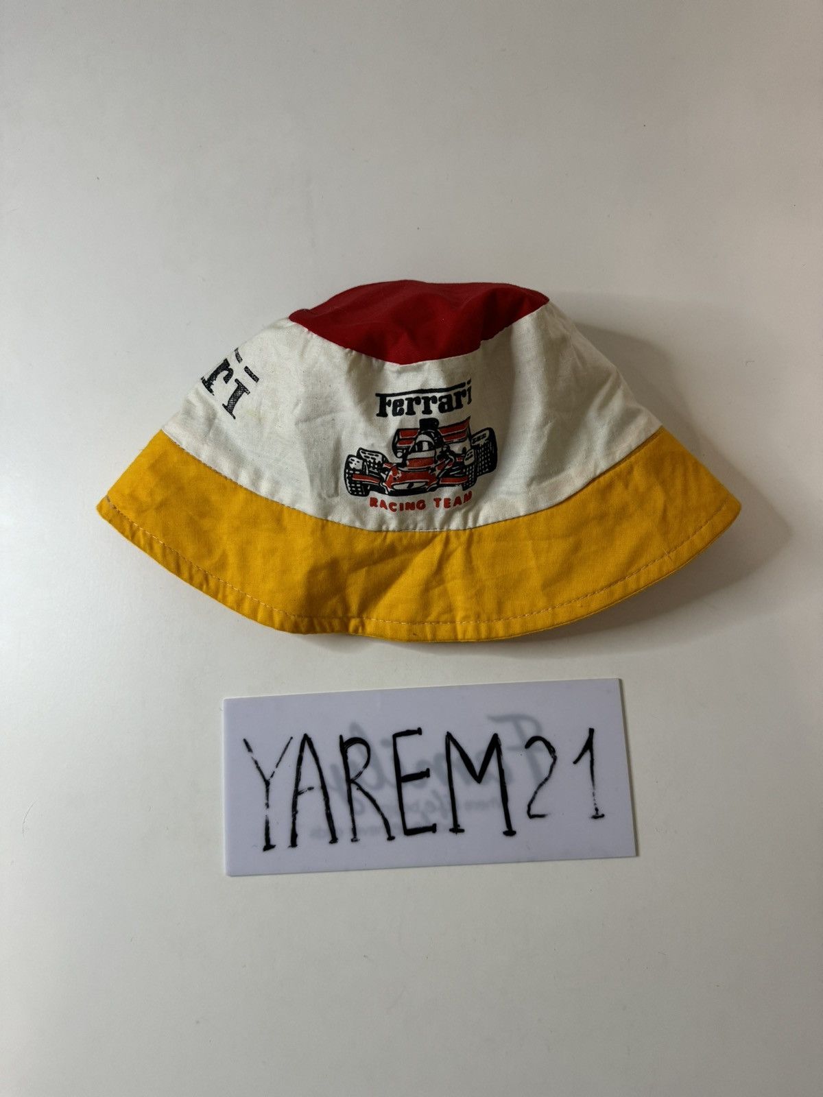 Vintage Ferrari racing team vintage panama cap hat Size ONE SIZE - 1 Thumbnail