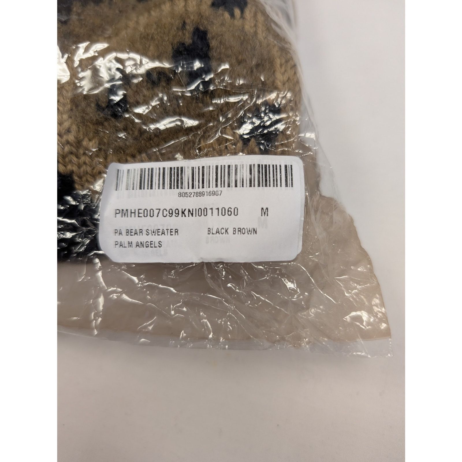 Palm Angels o1rshd1 PA Bear Sweater in Black/Brown Size US M / EU 48-50 / 2 - 21 Thumbnail
