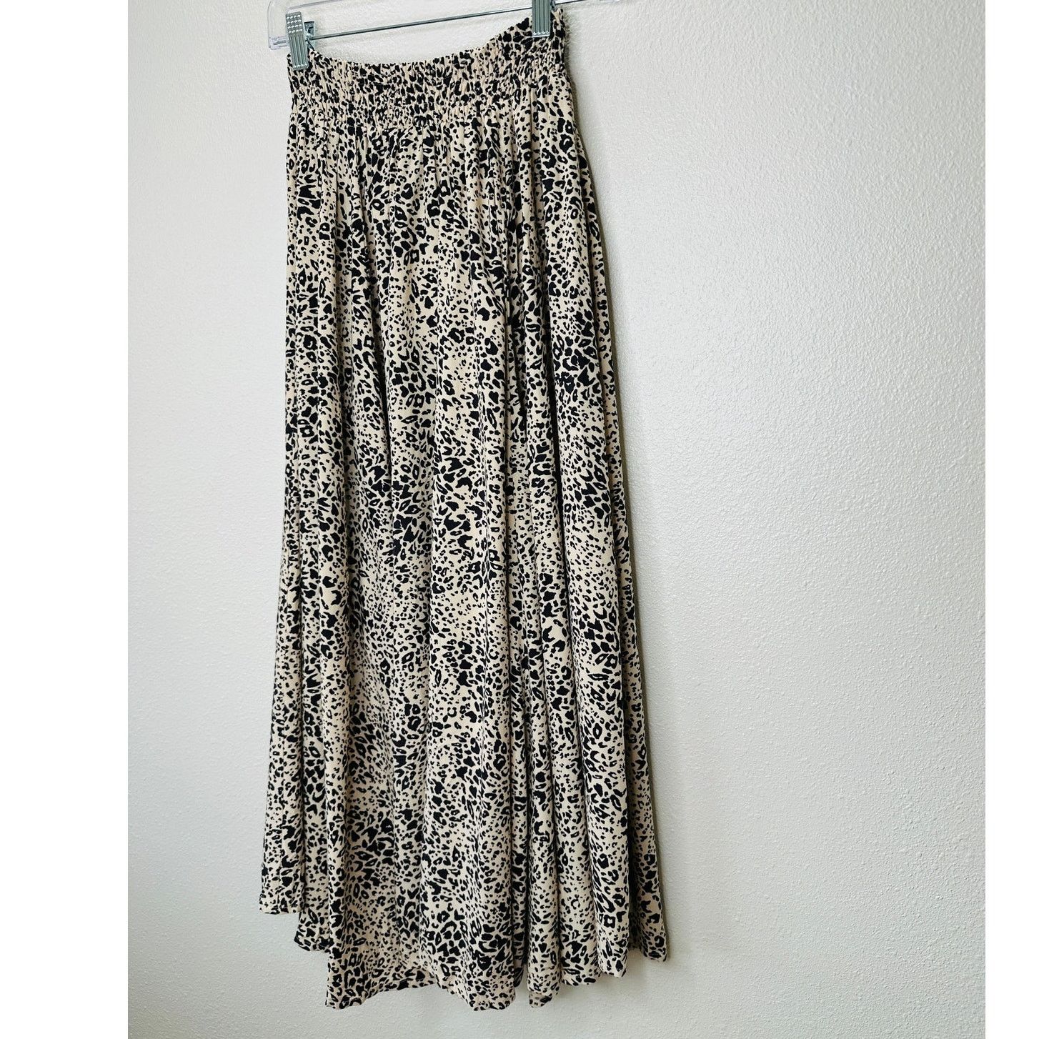 Other Lusana Tan & Black Cheetah Print Elastic Saasha Skirt S Size 27" / US 4 / IT 40 - 2 Thumbnail