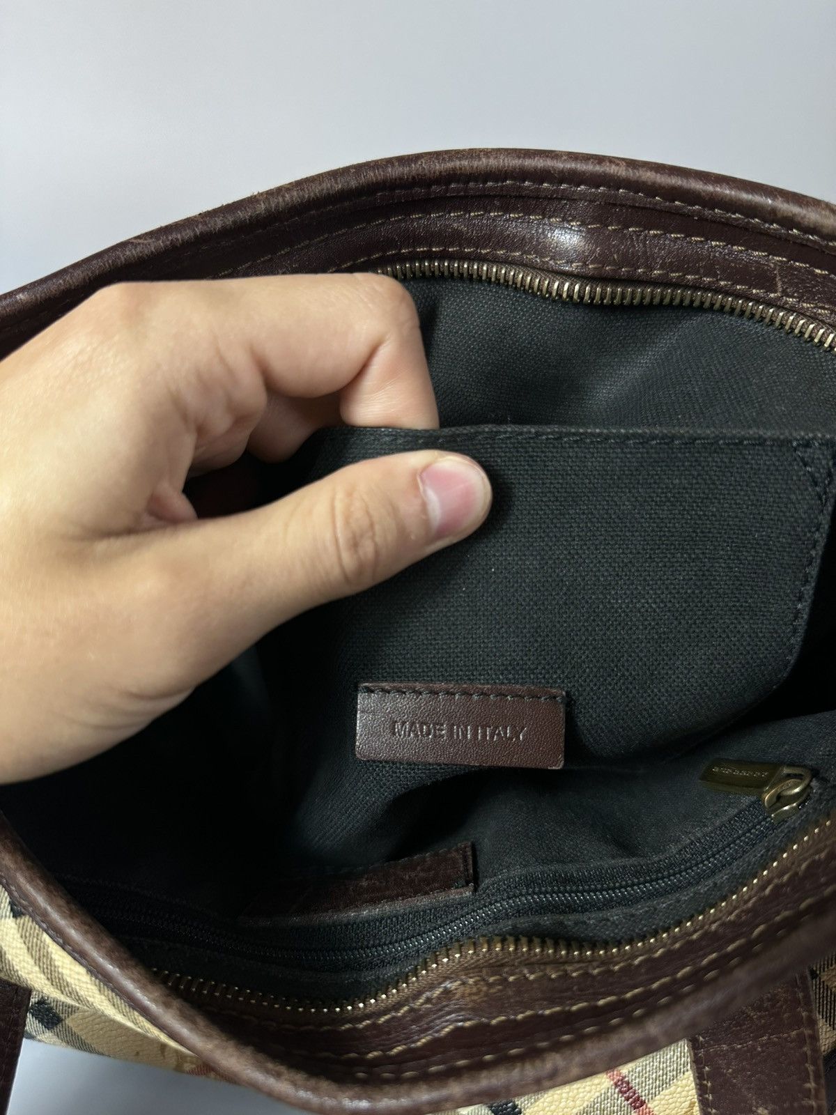 Burberry Borsa Burberry 'Haymarket Check' Tote Bag Size ONE SIZE - 8 Thumbnail