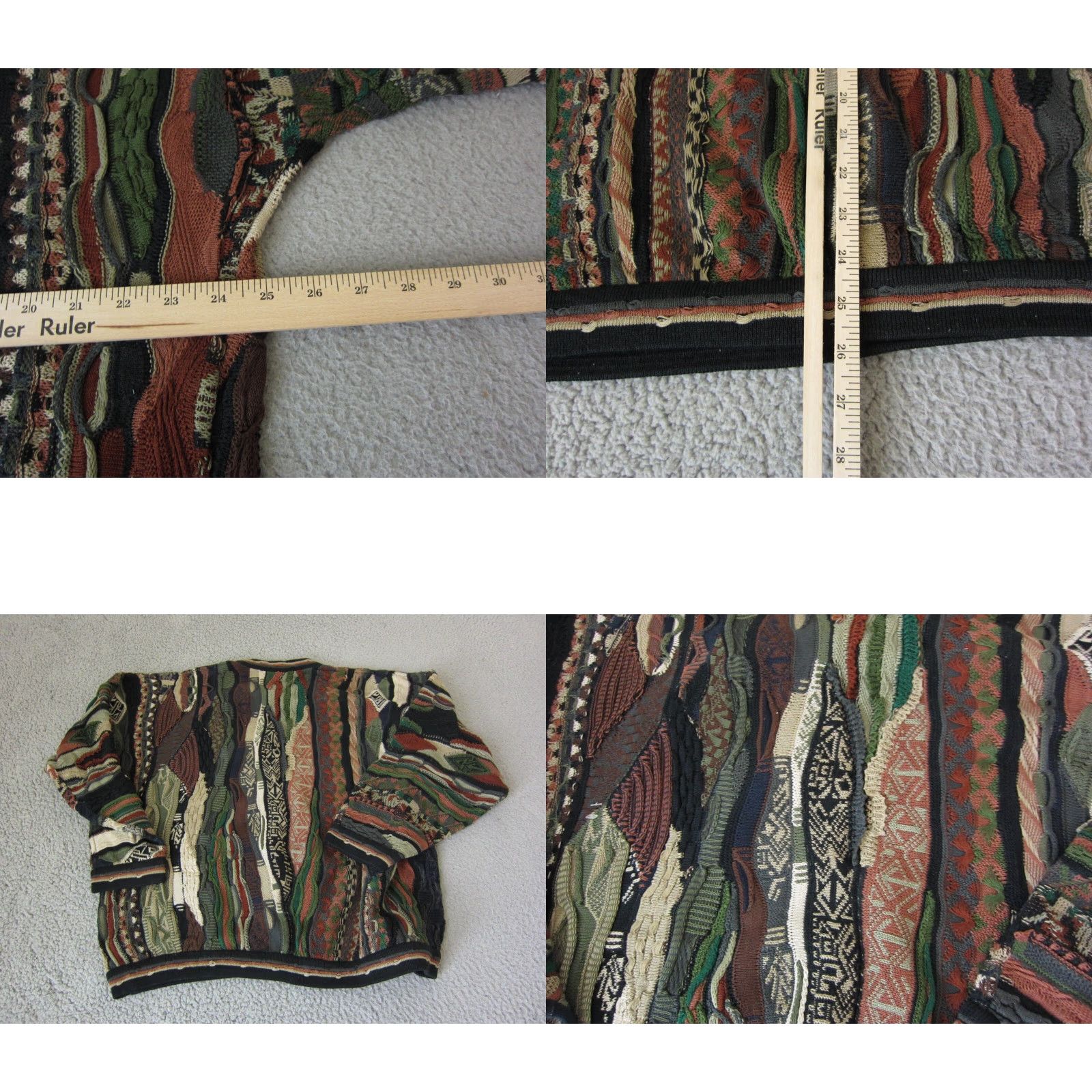 Coogi VINTAGE COOGI Sweater Mens L Brown 90s Cotton Pullover Crew Neck Knitted Knit Regular Top Shirt Mens Size US L / EU 52-54 / 3 - 8 Thumbnail