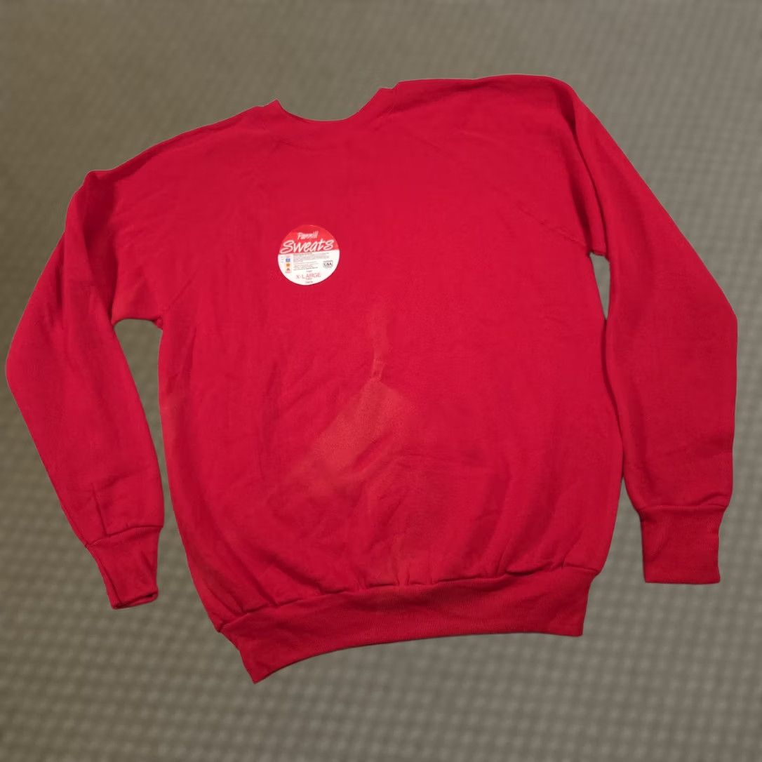 X-LARGE VINTAGE Pannill Sweatshirt Mens X-Large Red Crewneck 50/50 Made in USA 90s Size US XL / EU 56 / 4 - 1 Thumbnail