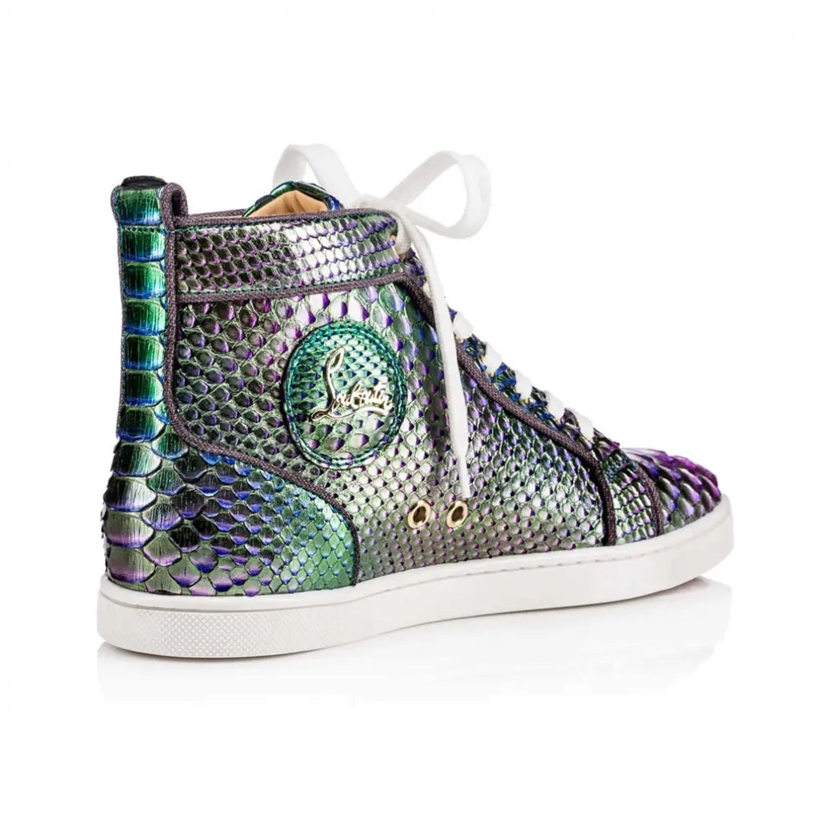 Christian Louboutin Bip Bip Orlato Flat Python Snakeskin High Top Sneaker 41 Size US 11 / IT 41 - 8 Thumbnail