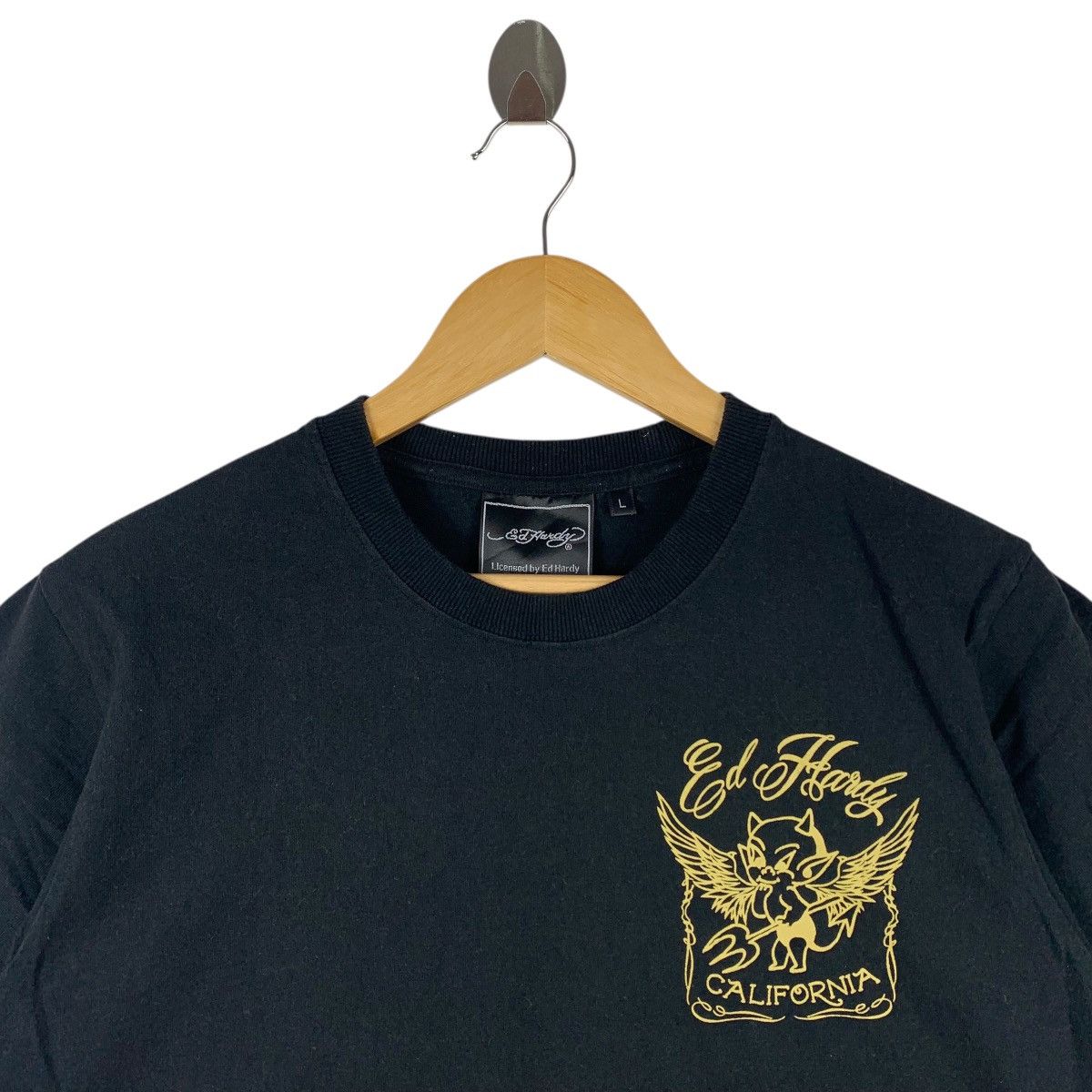 Christian Audigier Vintage Ed Hardy California Devil Embroidered Tee Size US L / EU 52-54 / 3 - 3 Thumbnail