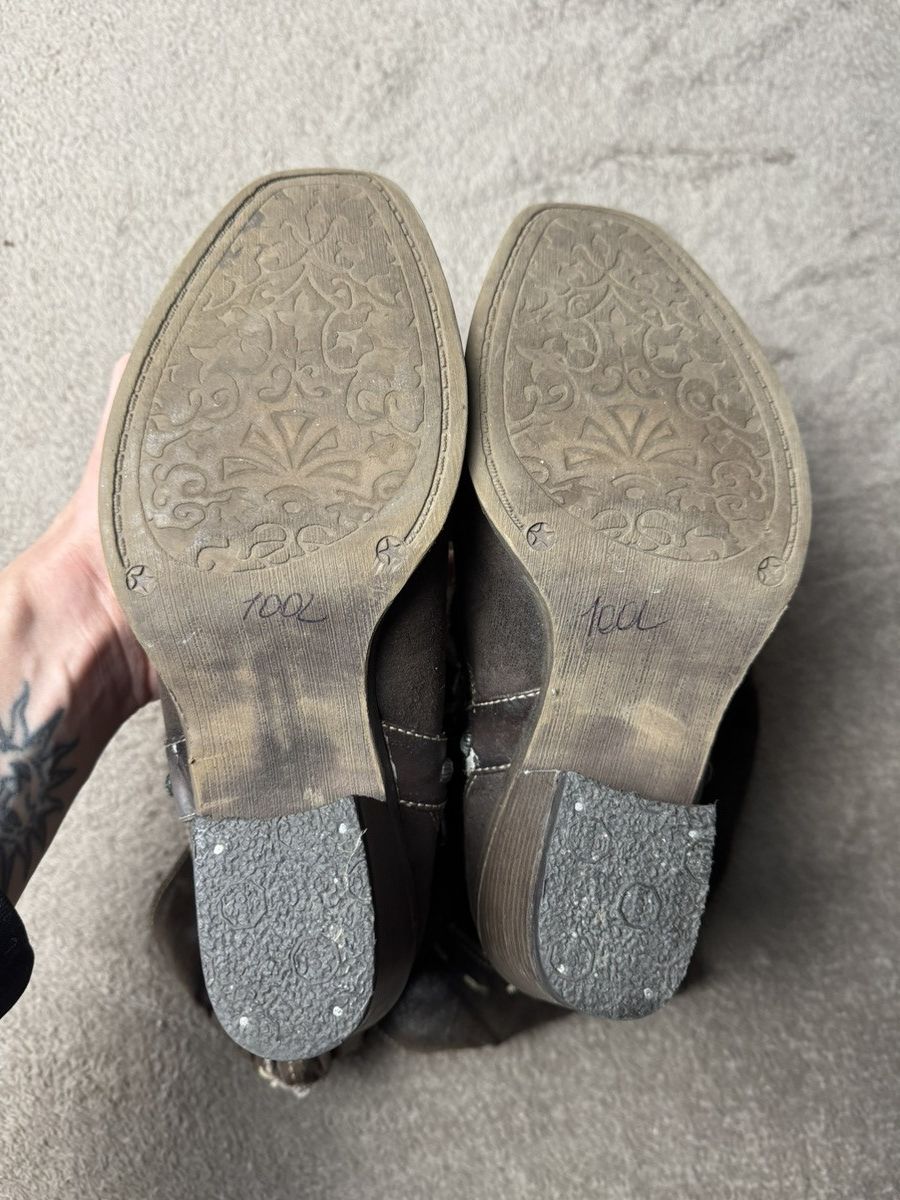 Vintage Vintage Western Cowboy Suede Leather Boots Miu Miu gucci Size US 7 / IT 37 - 7 Thumbnail