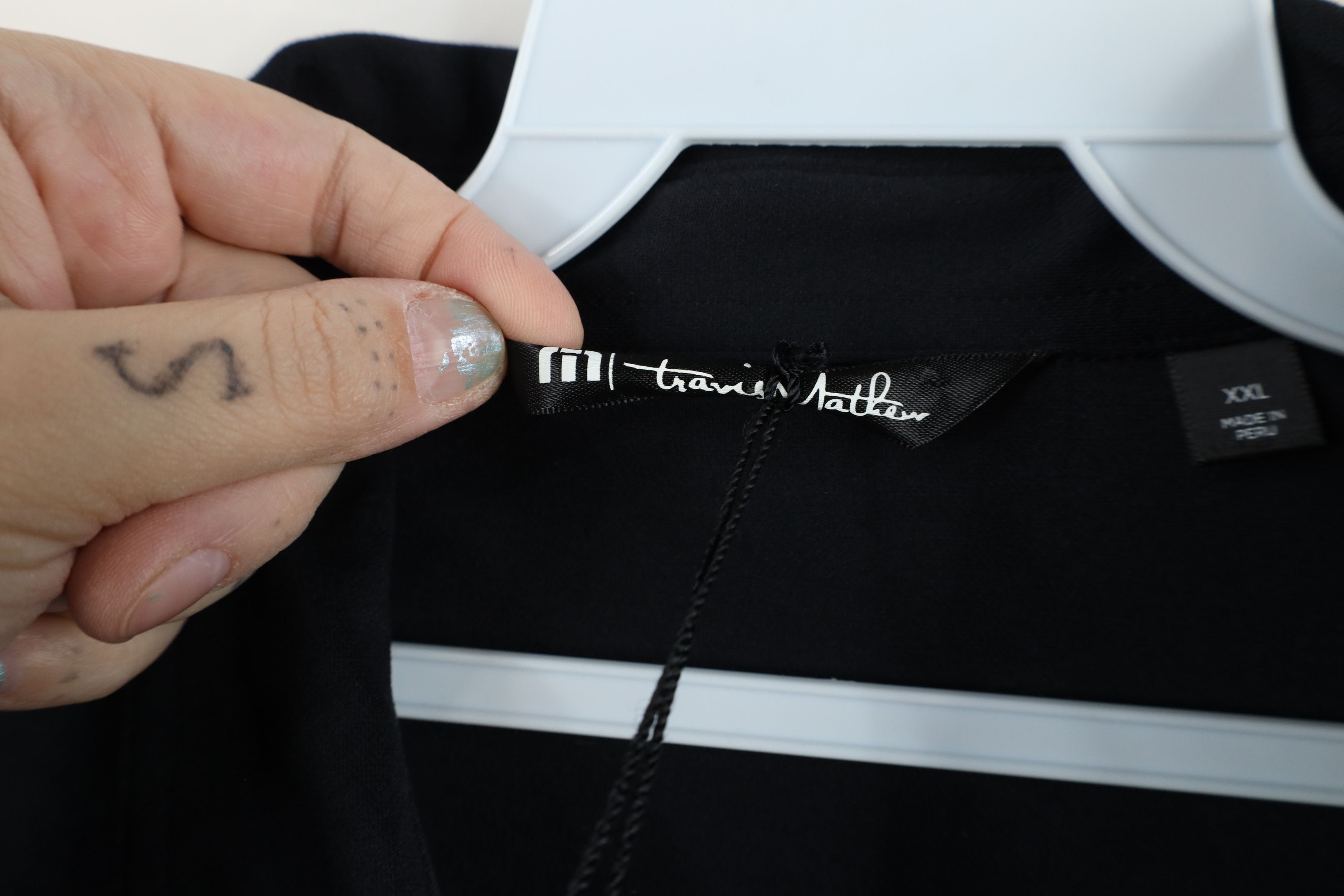 TravisMathew × Vintage New Travis Mathew Solid Short Sleeve Golf Polo Shirt Black Size US XXL / EU 58 / 5 - 8 Thumbnail