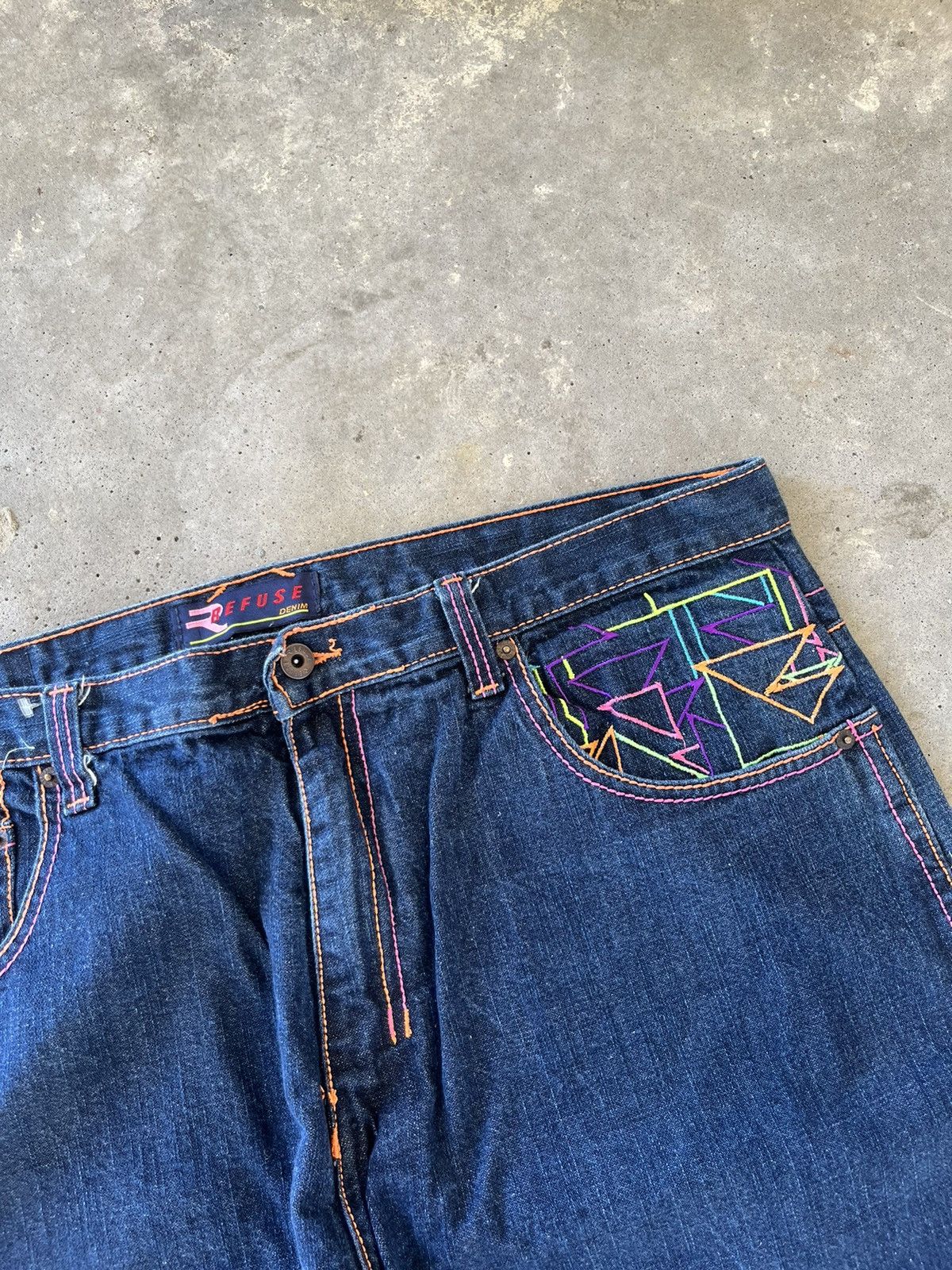 Coogi Vintage Y2K Refuse Denim Baggy Wide Leg Pants Size US 42 / EU 58 - 4 Thumbnail