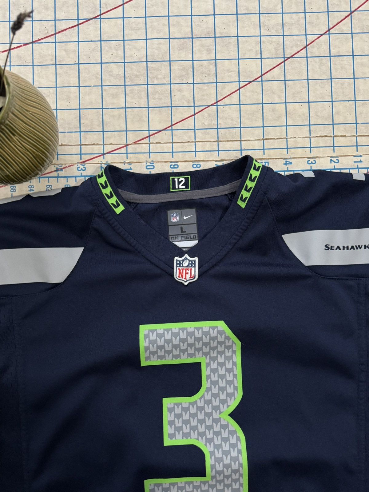 NFL × Nike Youth Large Nike Russell Wilson Seahawks Jersey Navy Size US S / EU 44-46 / 1 - 5 Thumbnail