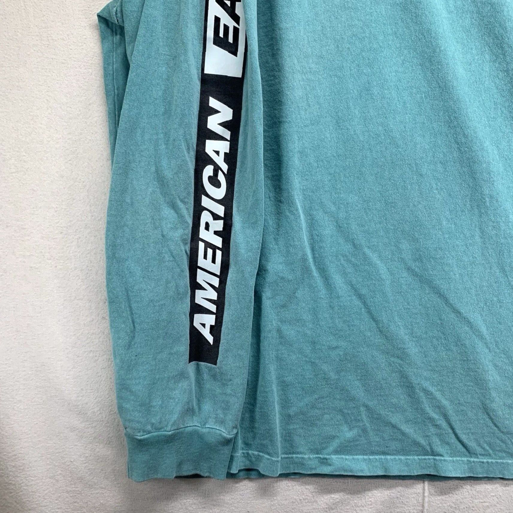 American Eagle Outfitters American Eagle Mens Long Sleeve T-Shirt 2XL Retro 90s Green Cotton Knit Beach Logo Size US XXL / EU 58 / 5 - 6 Thumbnail