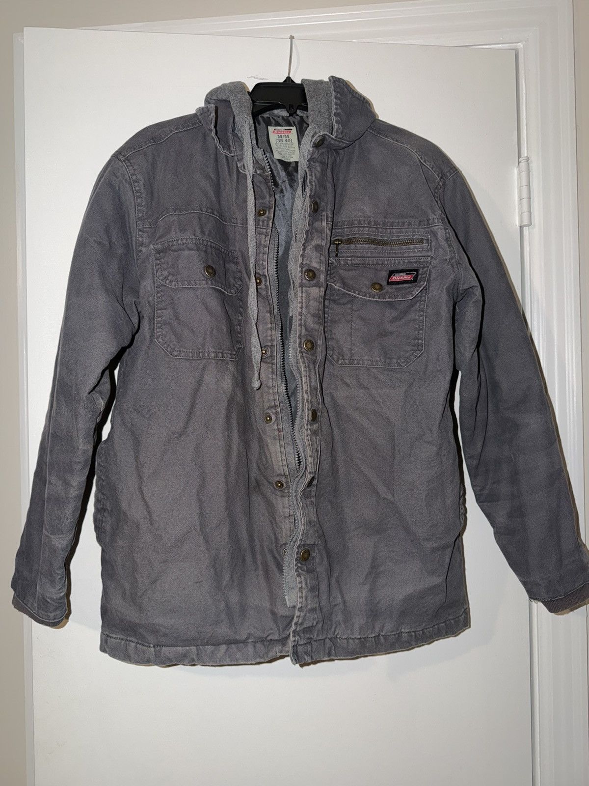 Dickies Vtg Gray Canvas Dickies Full Zip Men’s Hooded Jacket Size M Size US M / EU 48-50 / 2 - 1 Thumbnail