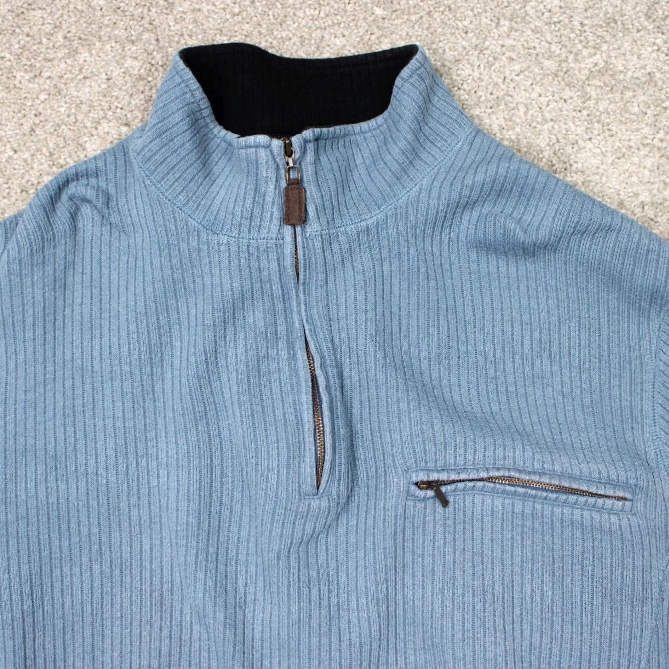 Pendleton Pendleton Mens Large Blue 1/4 Zip Sweatshirt Long Sleeve Pullover Cotton/Poly Size US L / EU 52-54 / 3 - 6 Thumbnail