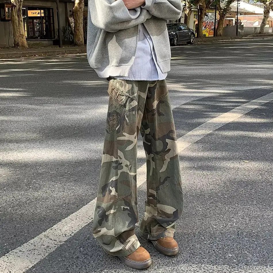 Japanese Brand Retro wide leg loose straight leg jeans Size US 32 / EU 48 - 4 Thumbnail