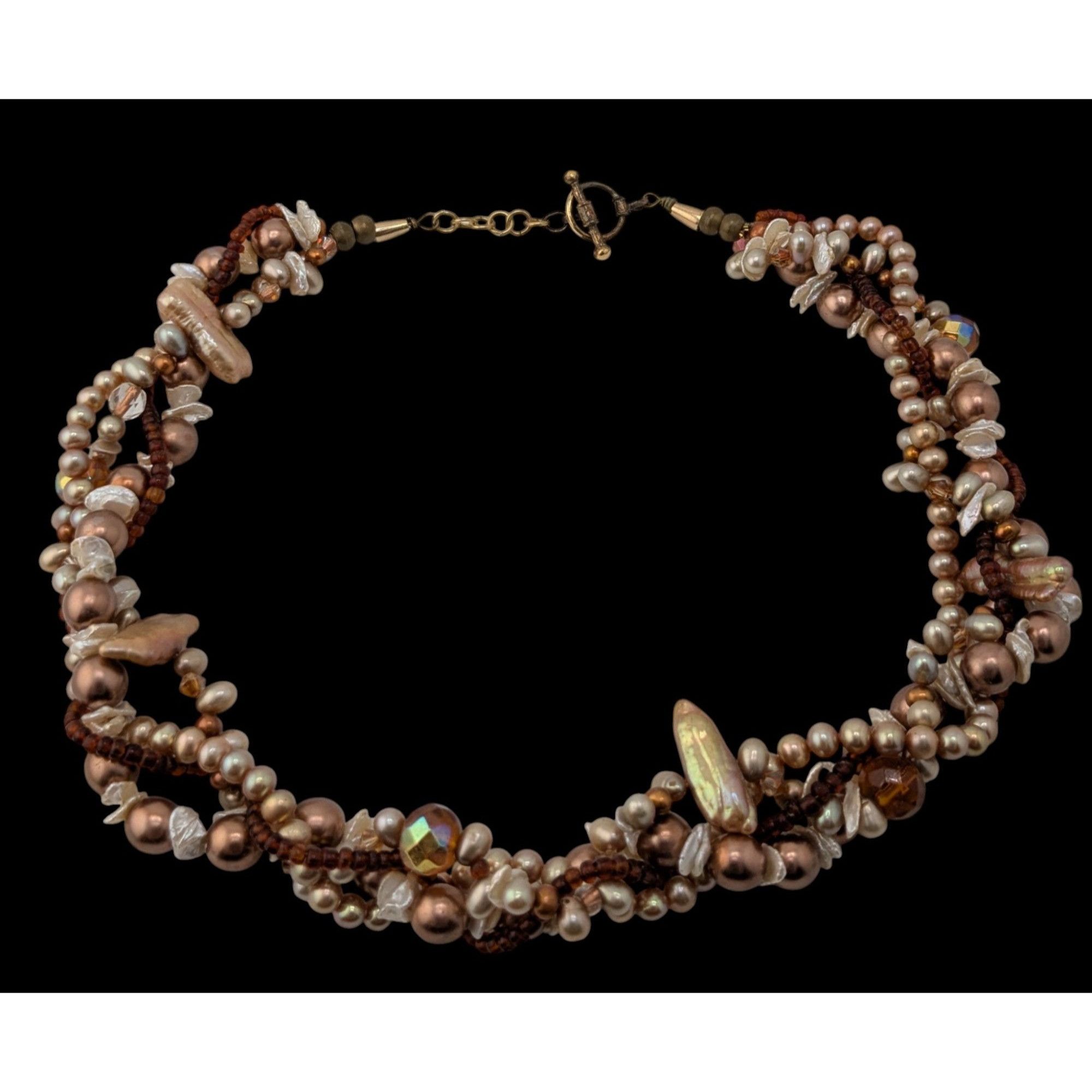Handmade Vintage Handmade Mermaidcore Braided Freshwater Pearl & Glas Size ONE SIZE - 2 Thumbnail